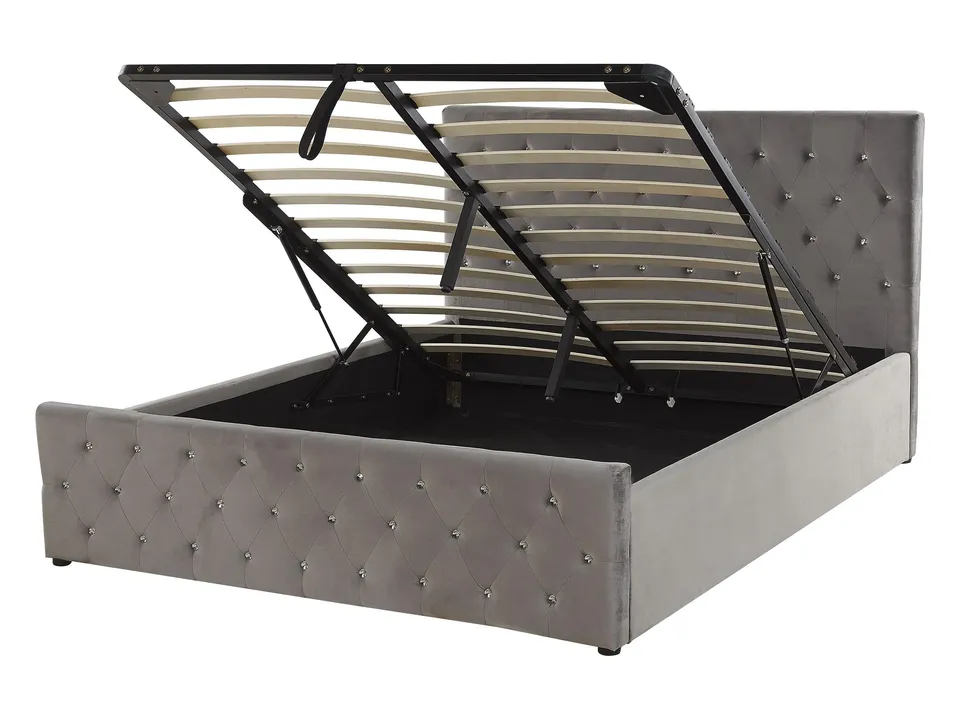 beliani-amiens-doppelbett-140x200-grau-samt-mit-bettkasten image 1