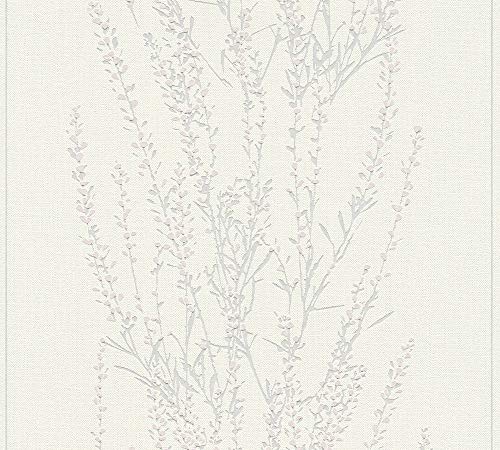 a-s-cr-ation-blooming-37267-1-vliestapete-wei-grau-metallic image 8