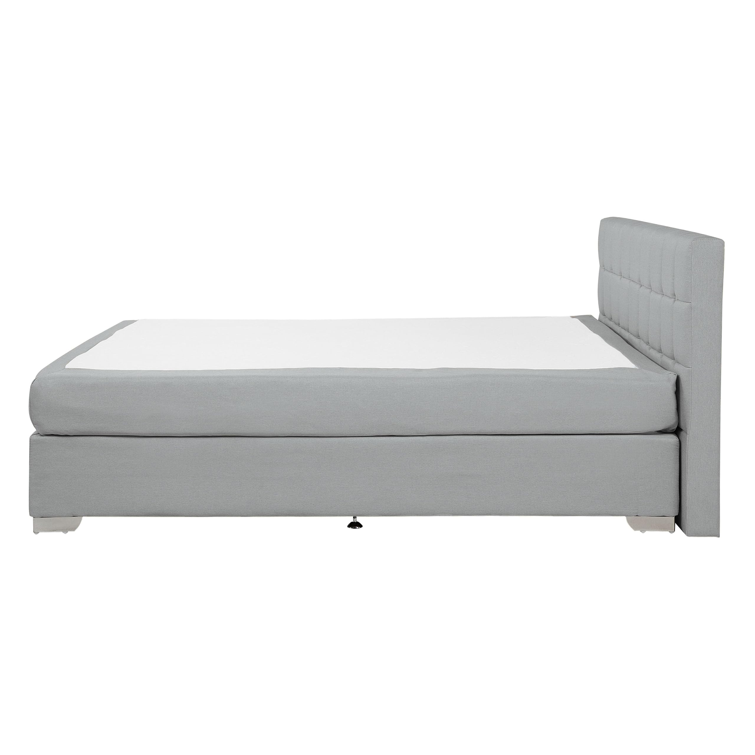 beliani-boxspringbett-140x200-hellgrau-mit-taschenfederkern image 5