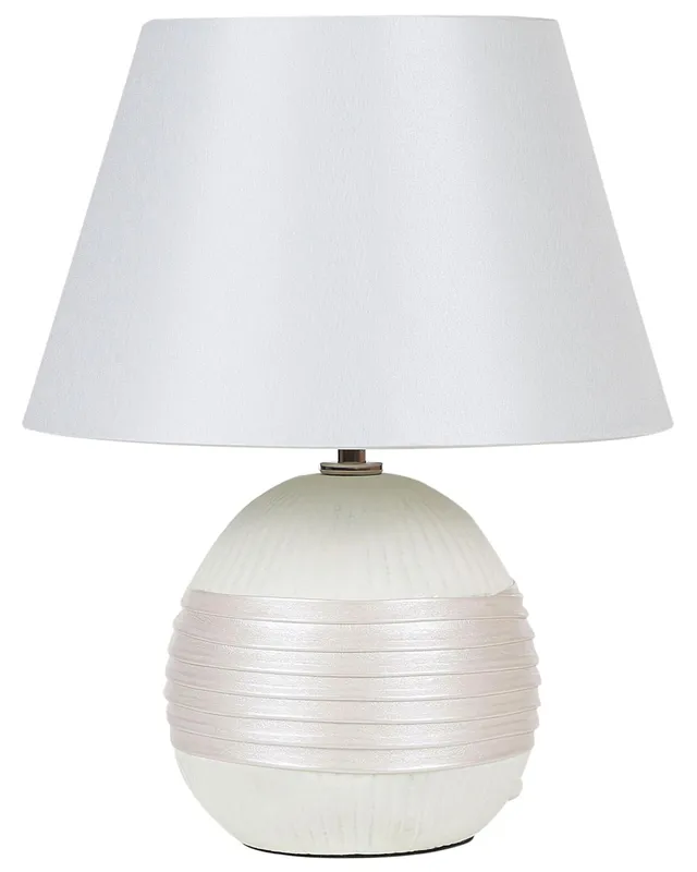 beliani-sado-tischlampe-keramik-cremewei-37-cm image 1