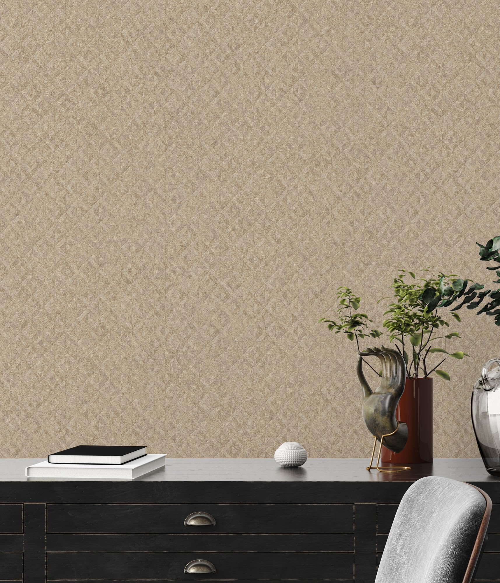 a-s-cr-ation-vliestapete-beige-gold-ornament-rautenmuster image 5