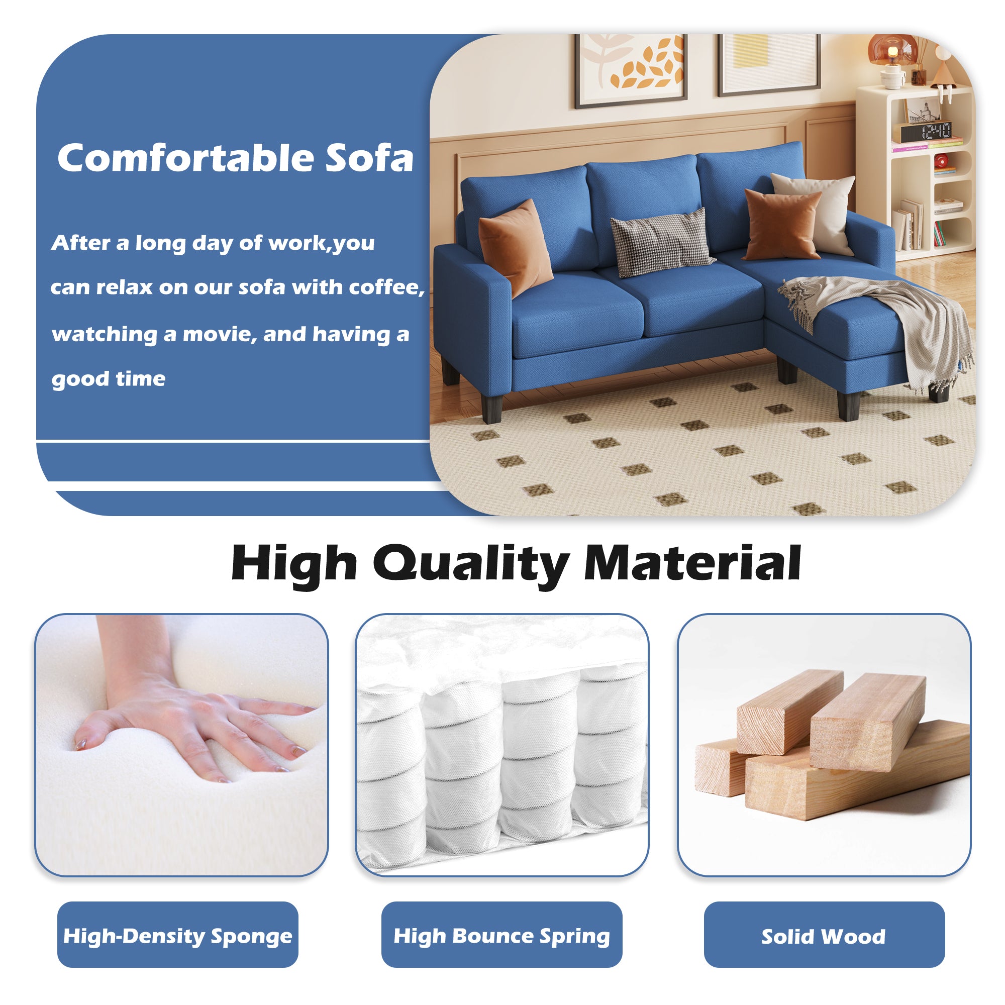 homall-sofa-ecksofa-stoff-grau-3-sitzer-mit-chaiselongue image 5