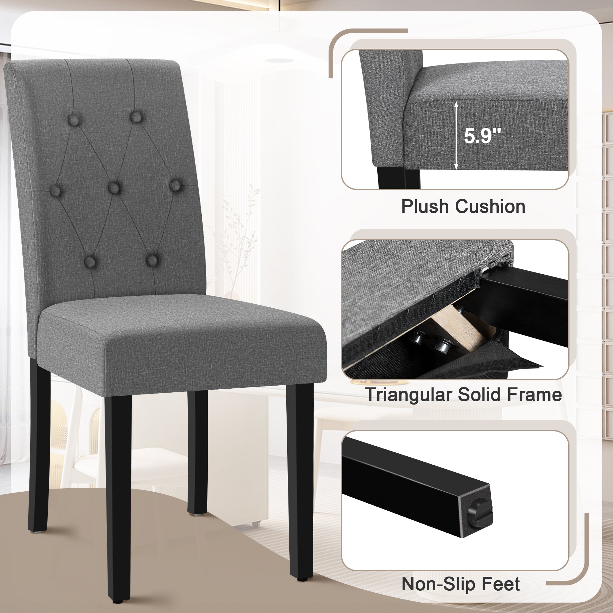 homall-modern-dining-chair-essstuhl-grau-2er-set-stoff image 4
