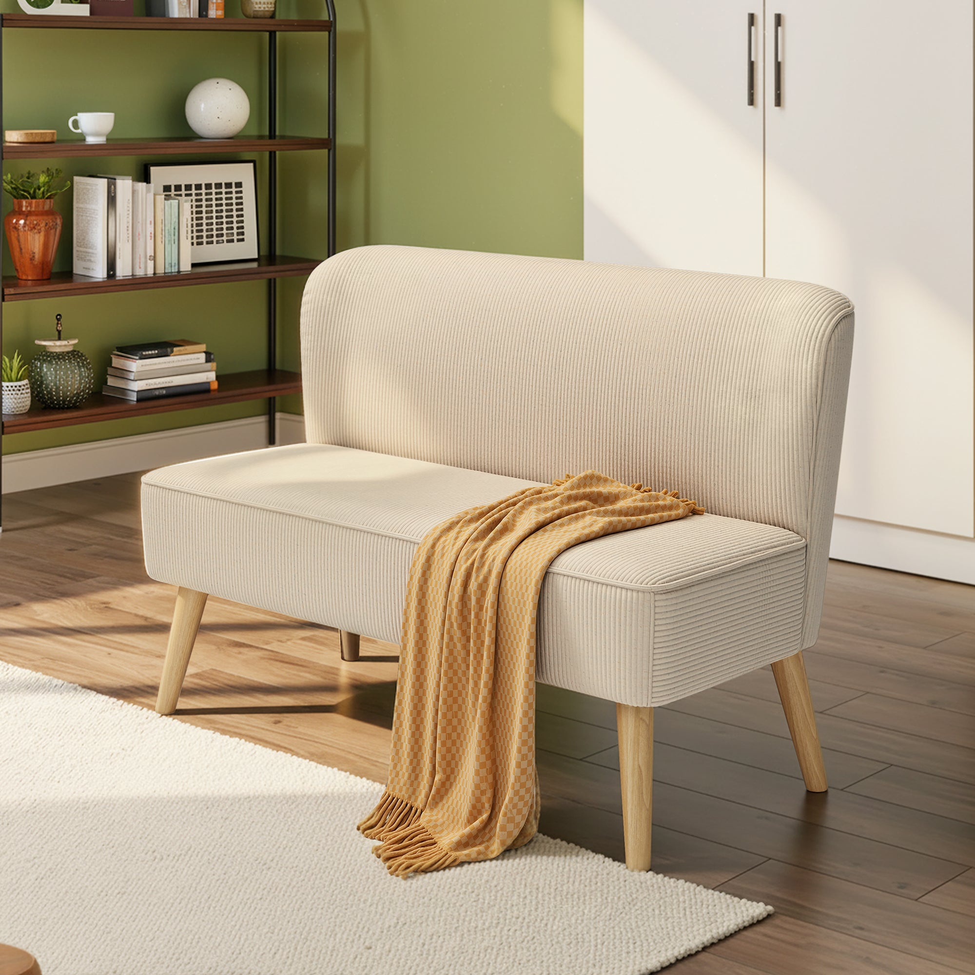 bealife-ar57-2-sitzer-sofa-cord-beige-117cm-mit-holzgestell image 8