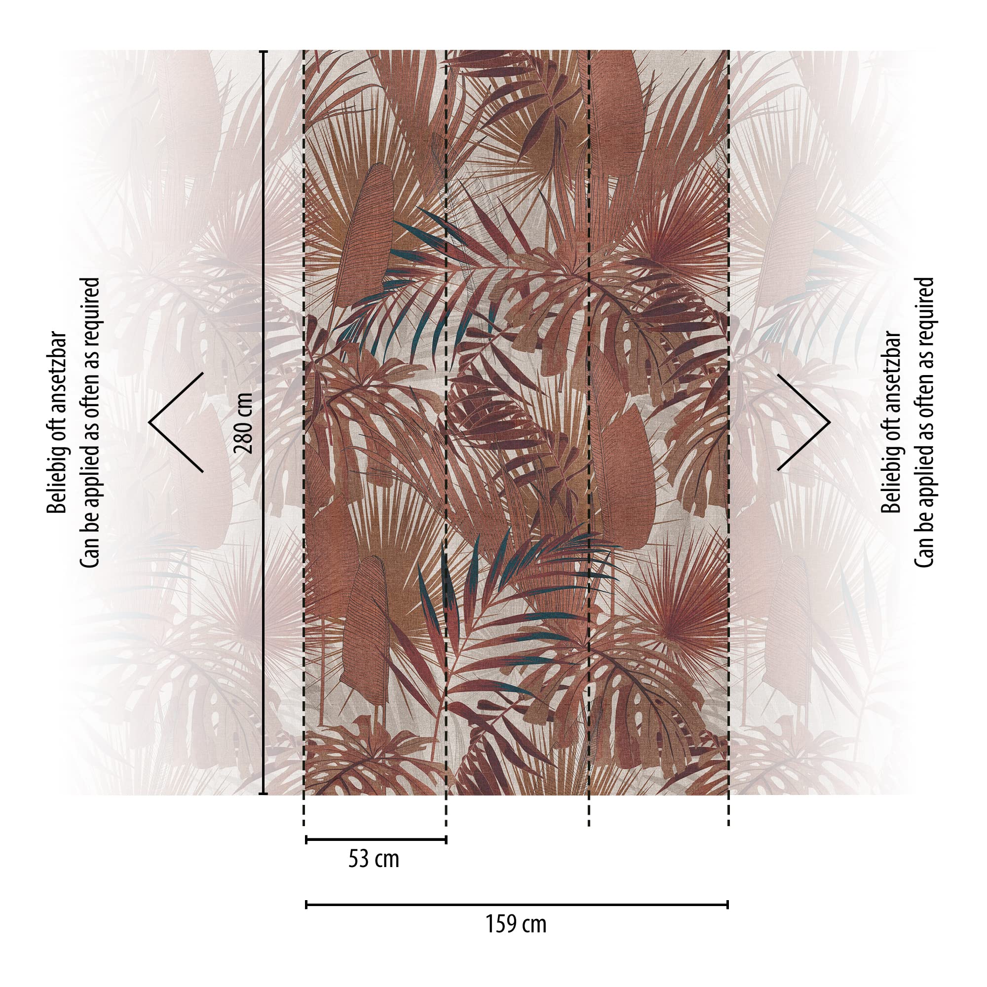 a-s-cr-ation-travel-styles-fototapete-rot-beige-1-59x2-80m-palme image 3