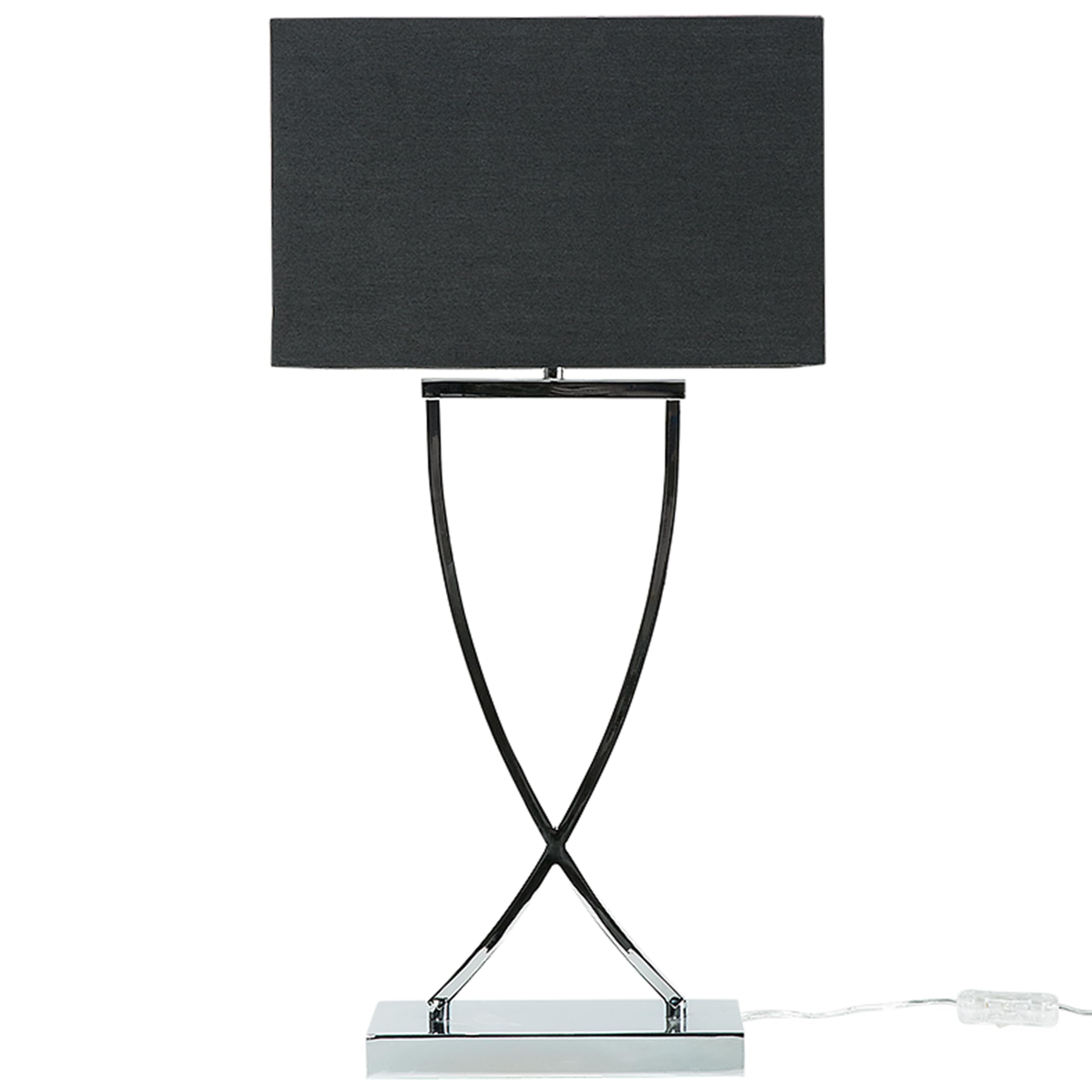 beliani-tischleuchte-schwarz-silber-e14-stoffschirm-62-cm image 4