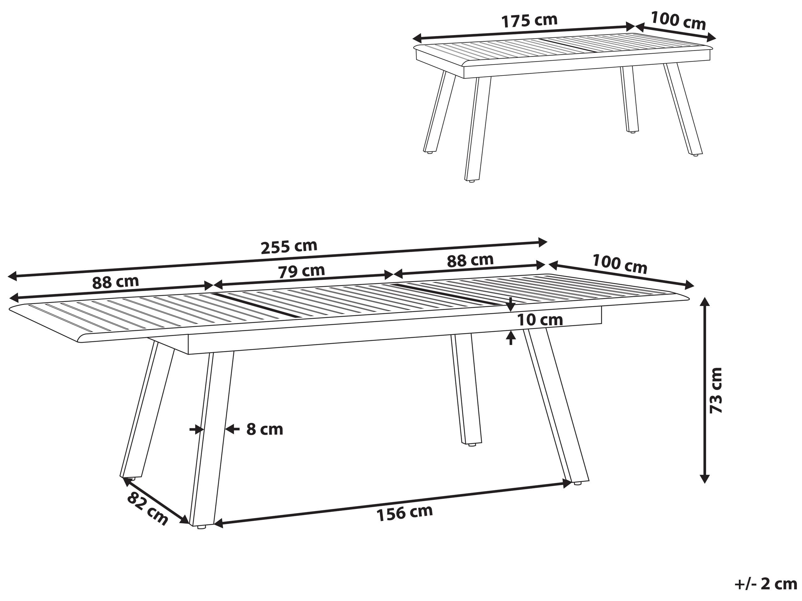 beliani-pereta-gartentisch-aluminium-ausziehbar-grau-wei image 3