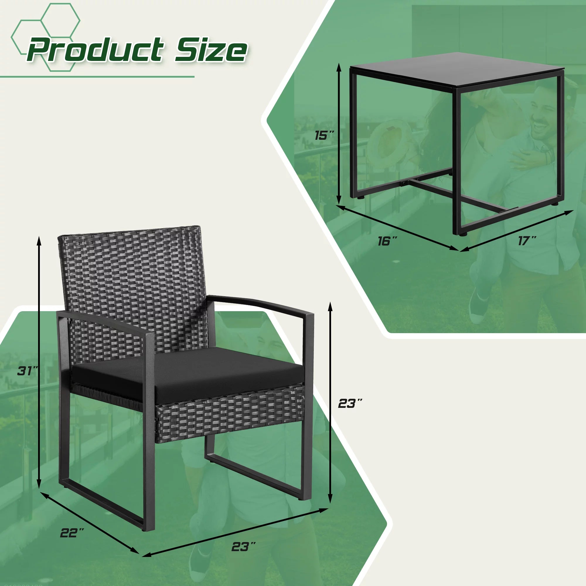 homall-patio-furniture-bistro-set-rattan-schwarz-3-teilig image 7