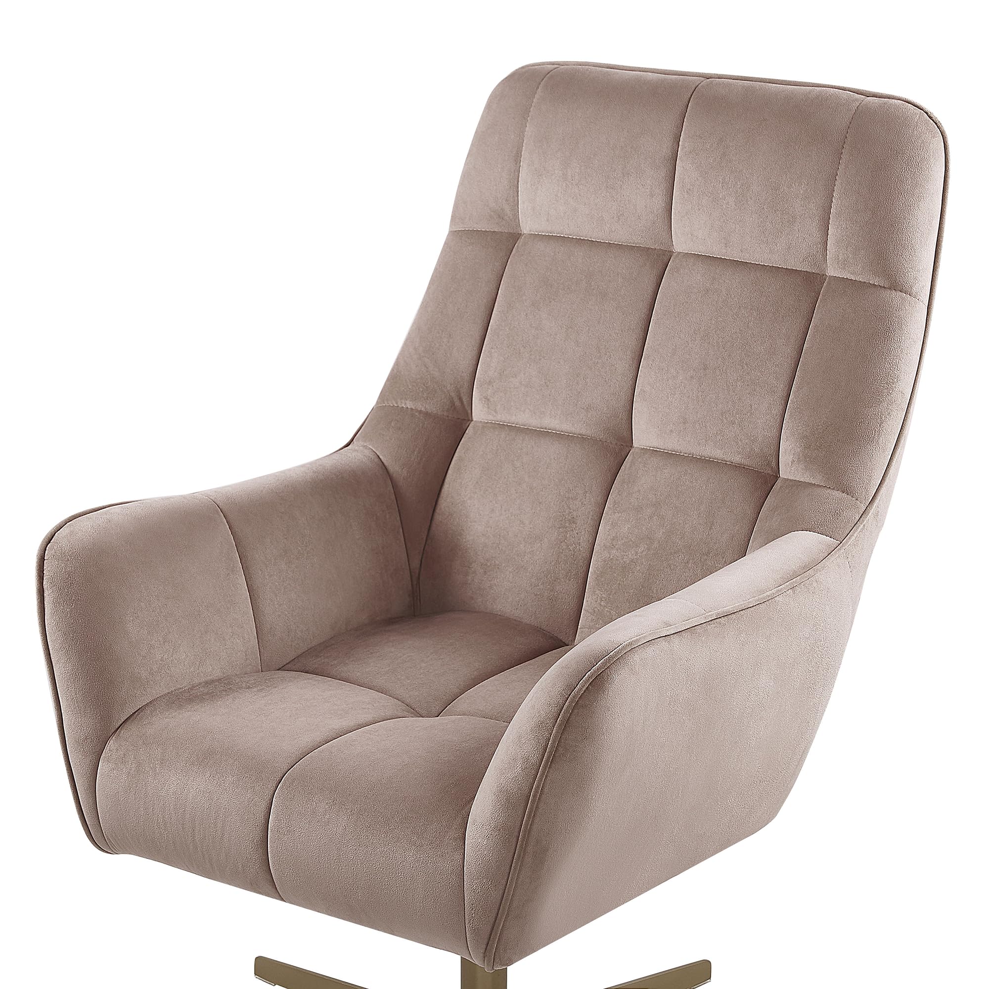 beliani-molle-sessel-mit-hocker-beige-samt-gold-gesteppt image 6