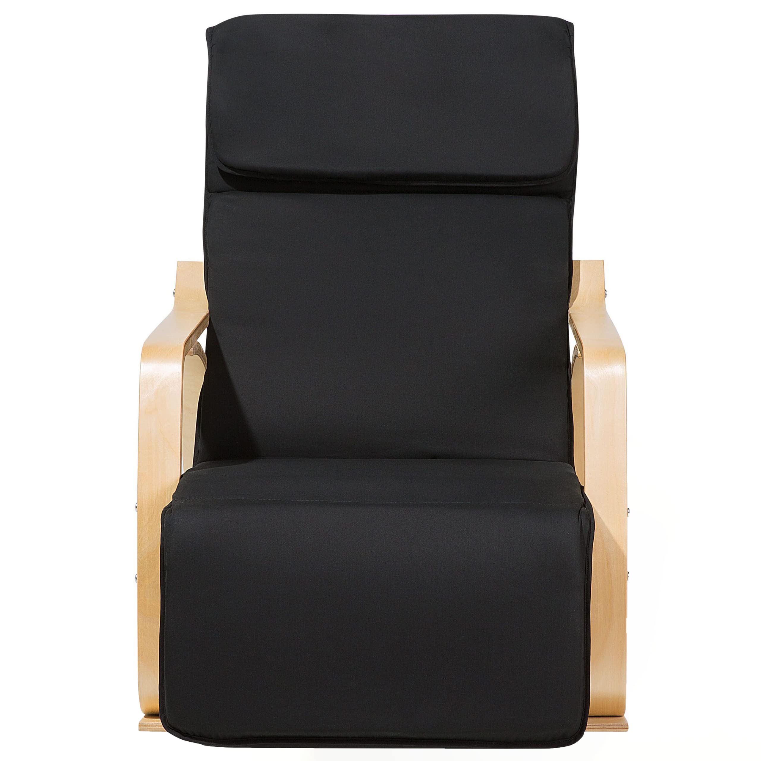 beliani-sessel-schaukelstuhl-schwarz-stoff-holz-fu-st-tze image 4