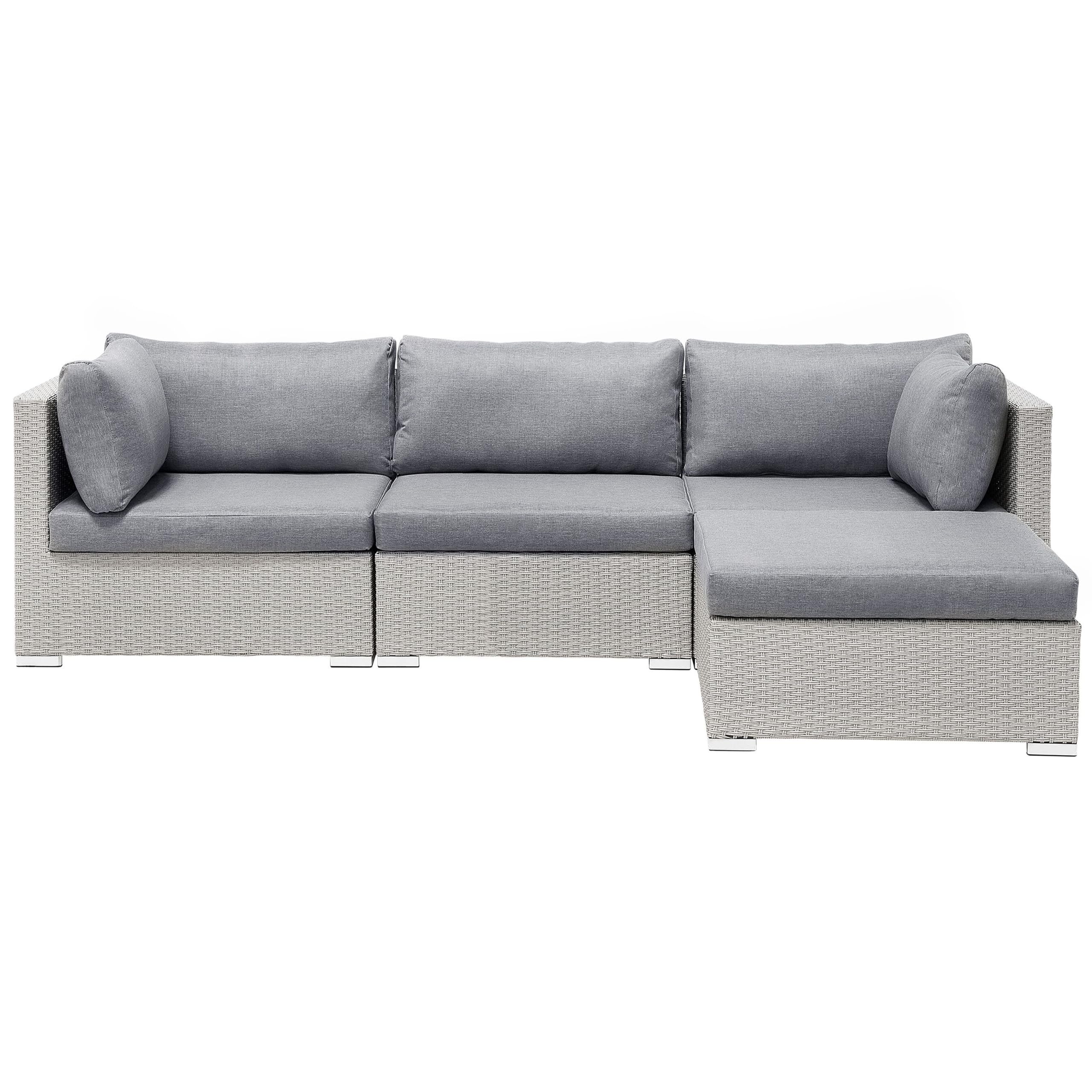 beliani-sano-ii-loungeset-rattan-hellgrau-links-4-personen image 6