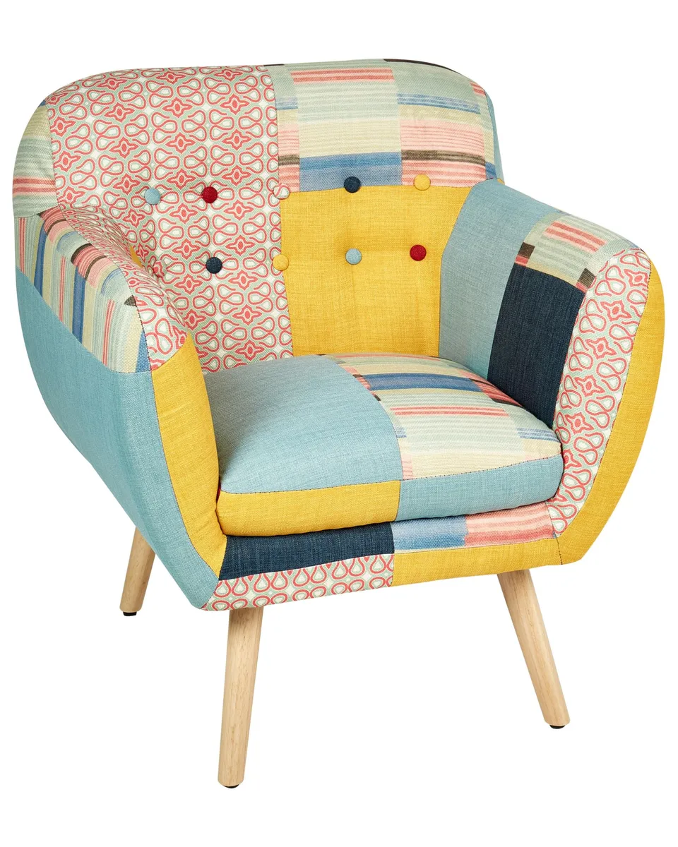 beliani-melby-sessel-bunt-patchwork-polyester image 1