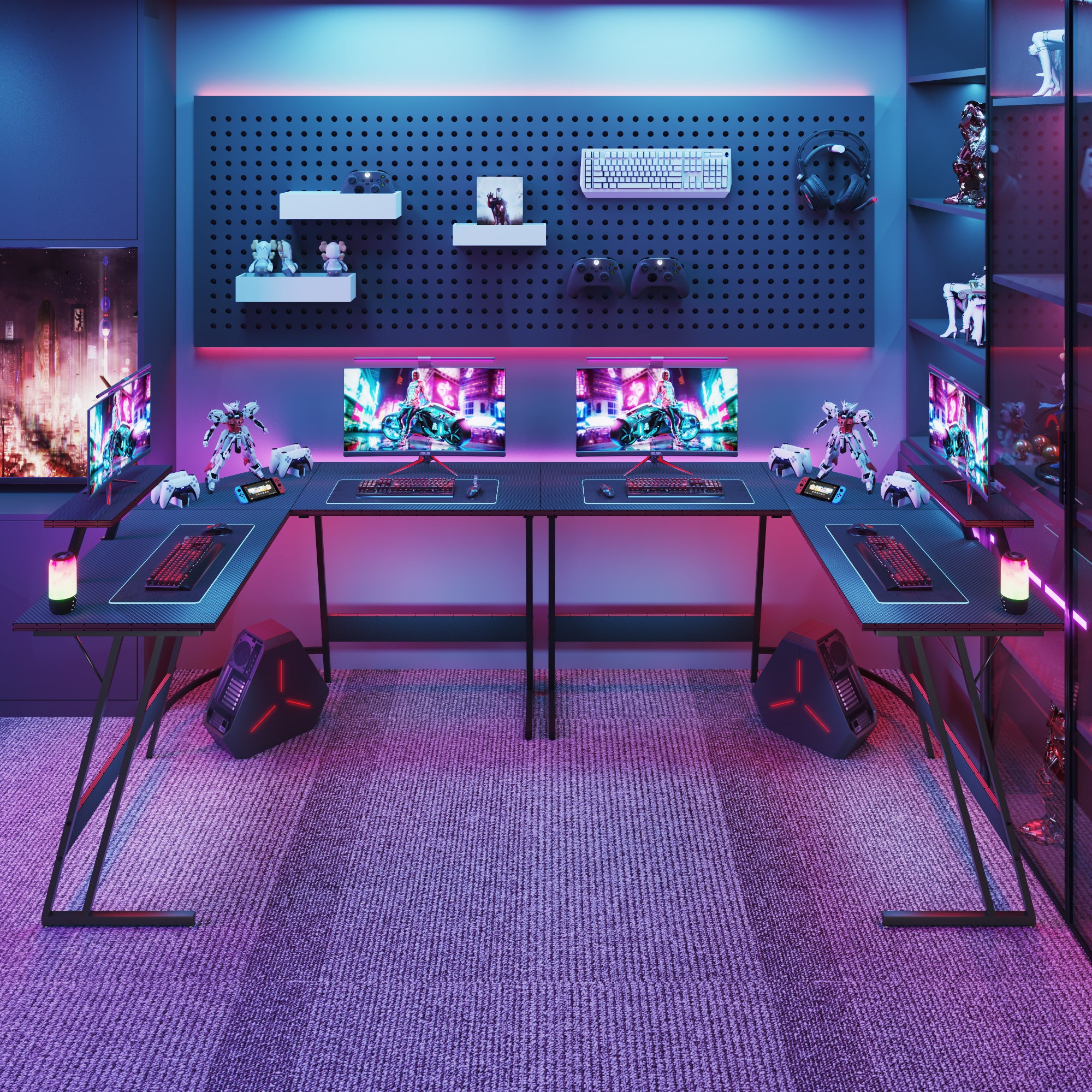 homall-gaming-desk-eckschreibtisch-l-form-schwarz-120cm image 8