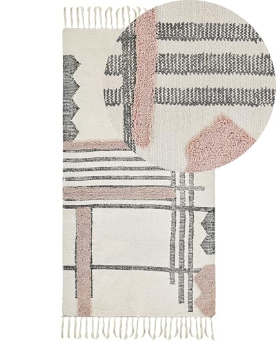 beliani-muradiye-l-ufer-80x150-baumwolle-beige-abstrakt image 7