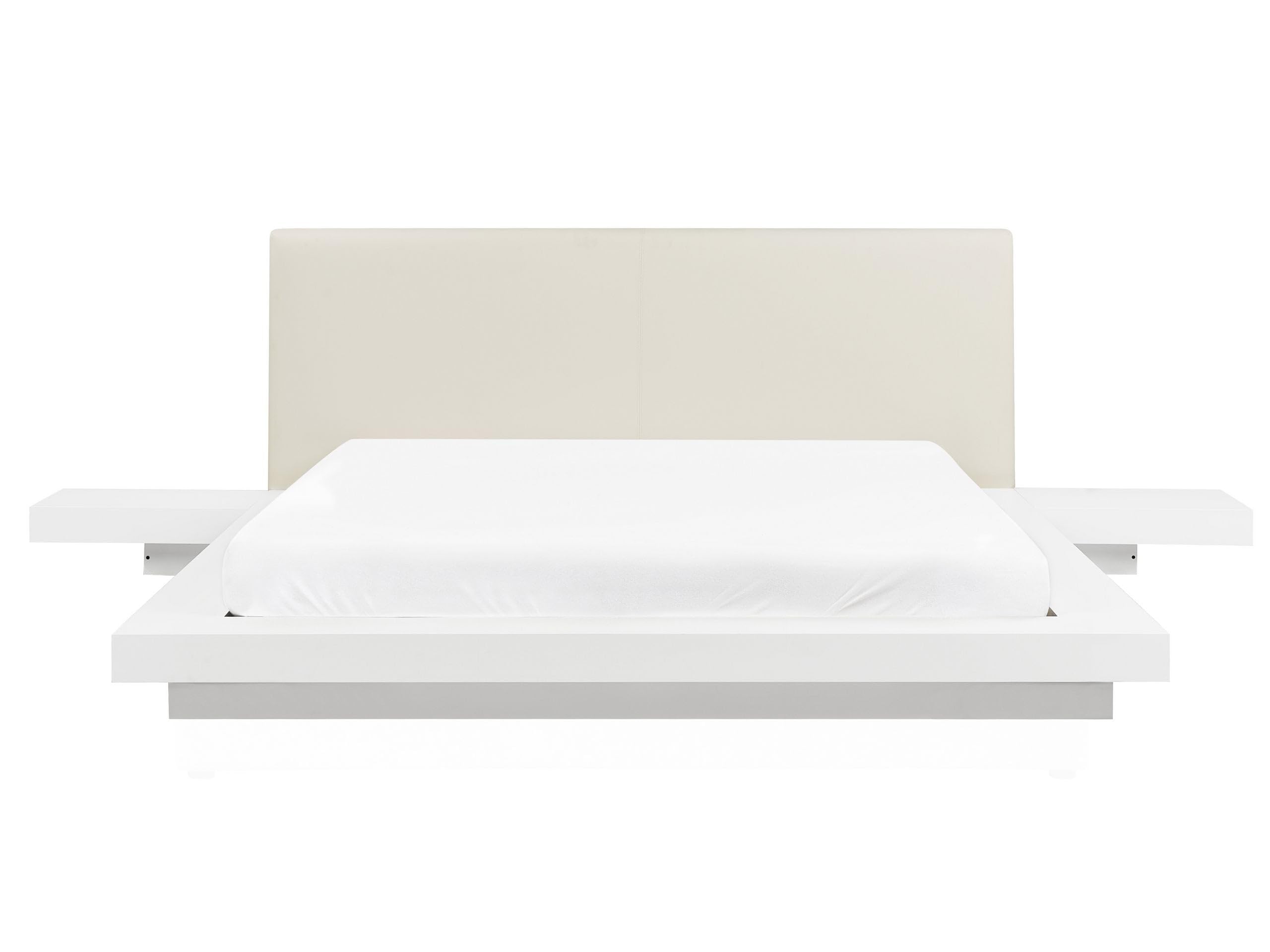 beliani-zen-bett-wei-160x200-japanisch-mit-nachttischen image 1