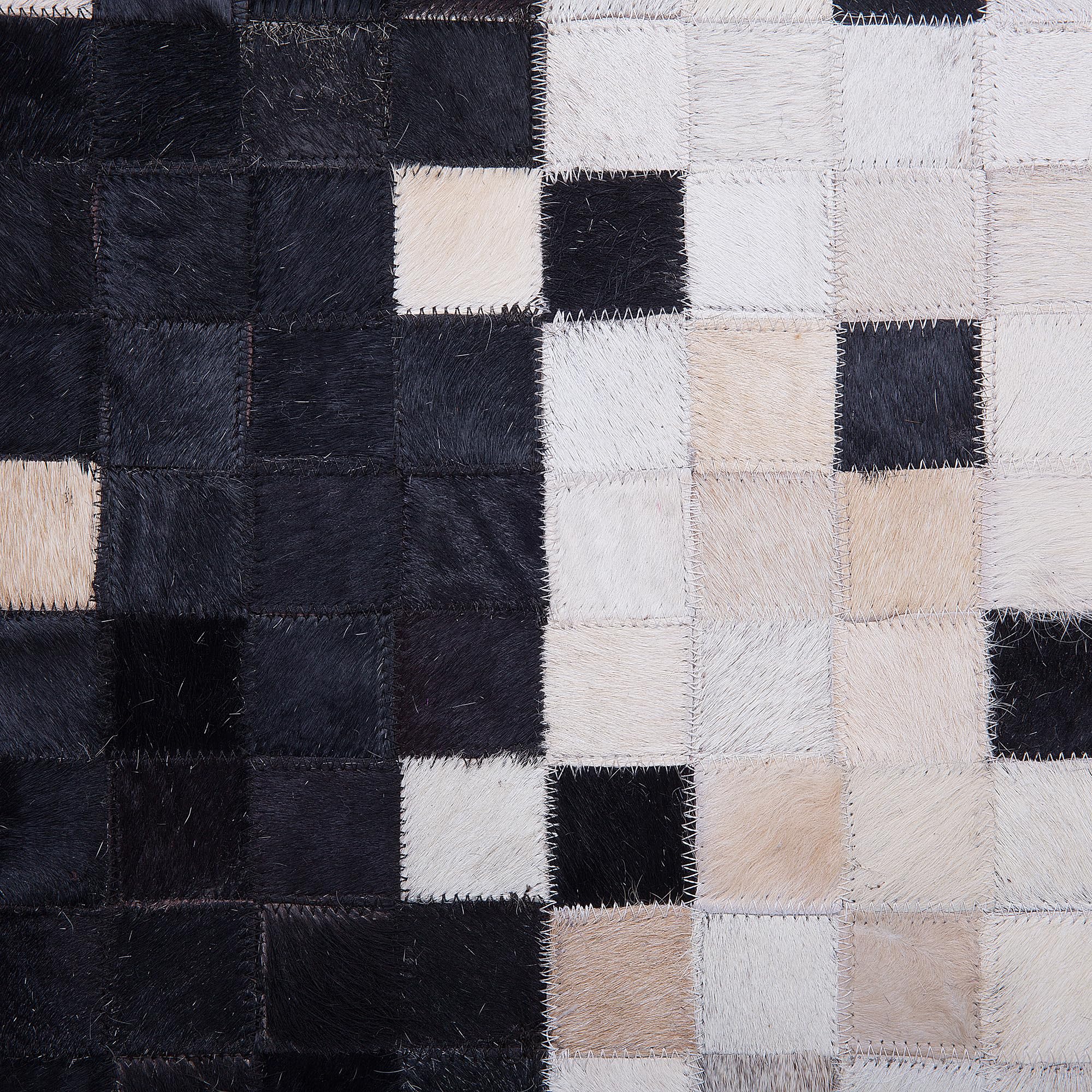 beliani-erfelek-lederteppich-140x200-beige-schwarz image 5
