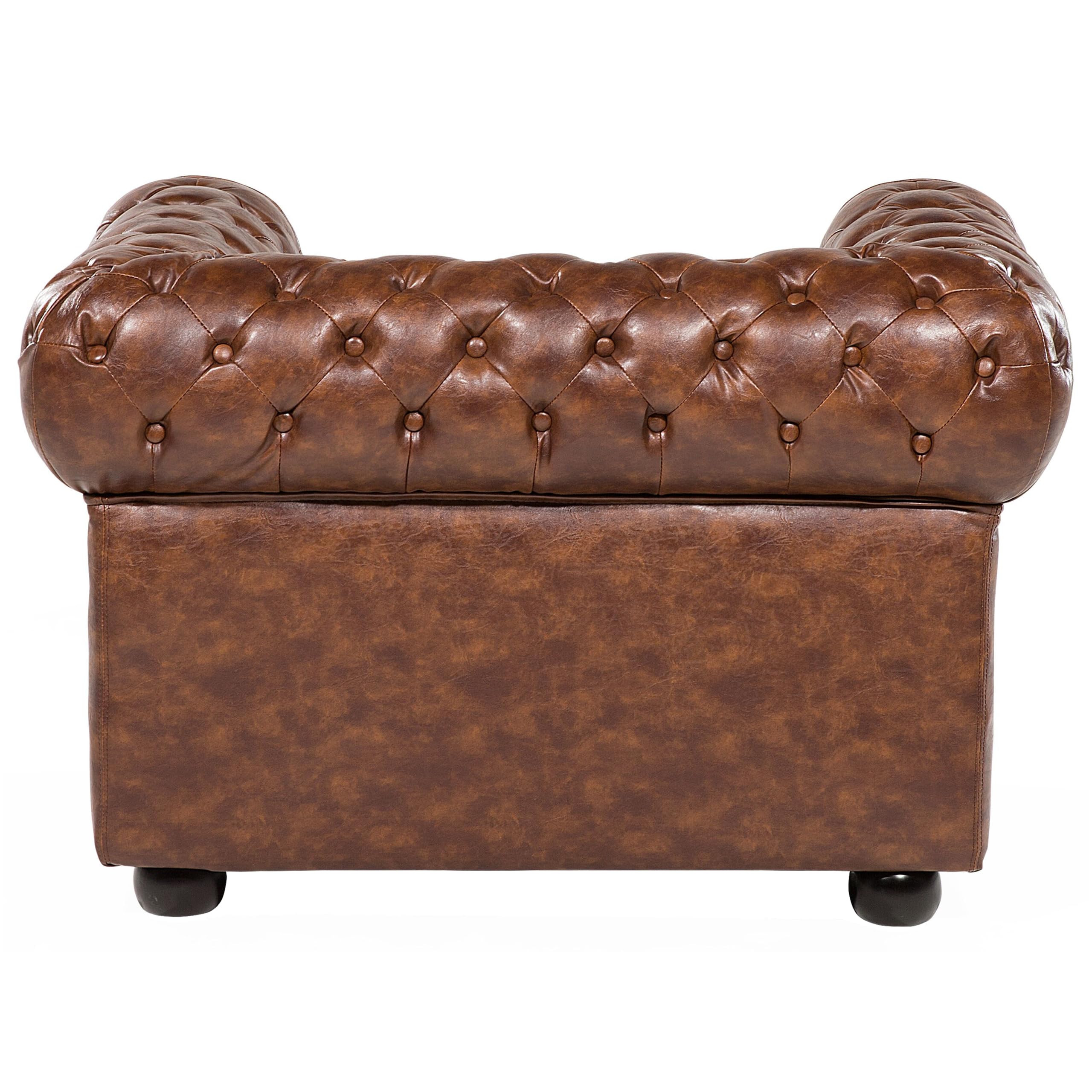 beliani-chesterfield-sessel-braun-kunstleder-goldbraun-vintage image 6