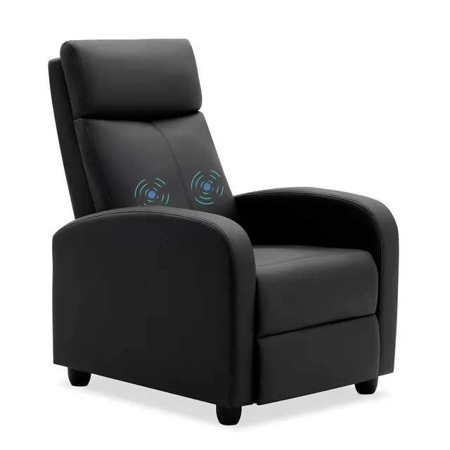 homall-recliner-chair-massagesessel-schwarz-kunstleder-relax image 1