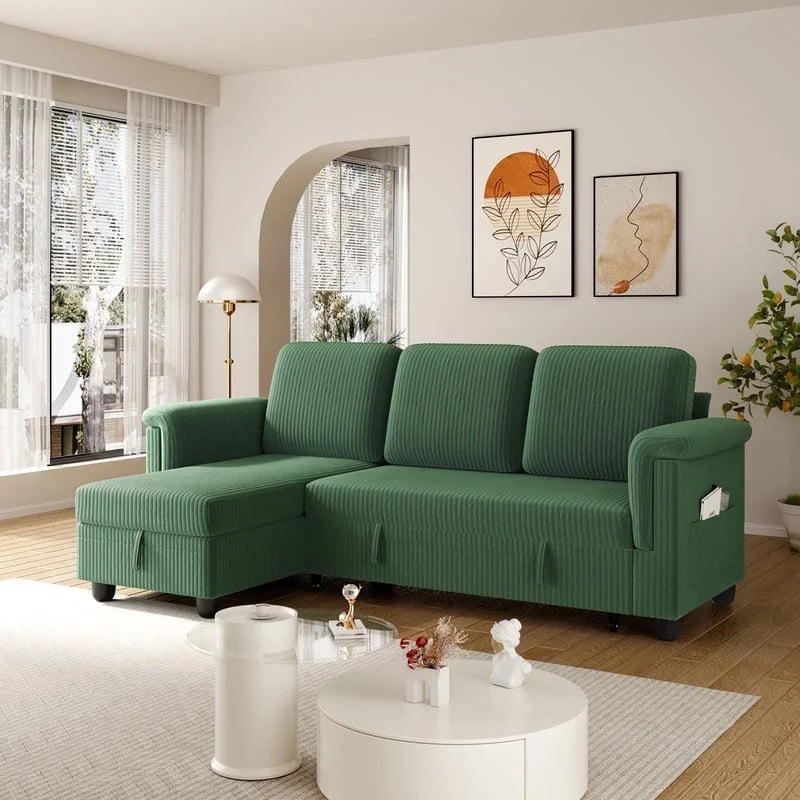 homall-sofa-ecksofa-schlafsofa-cord-beige-mit-bettfunktion image 7
