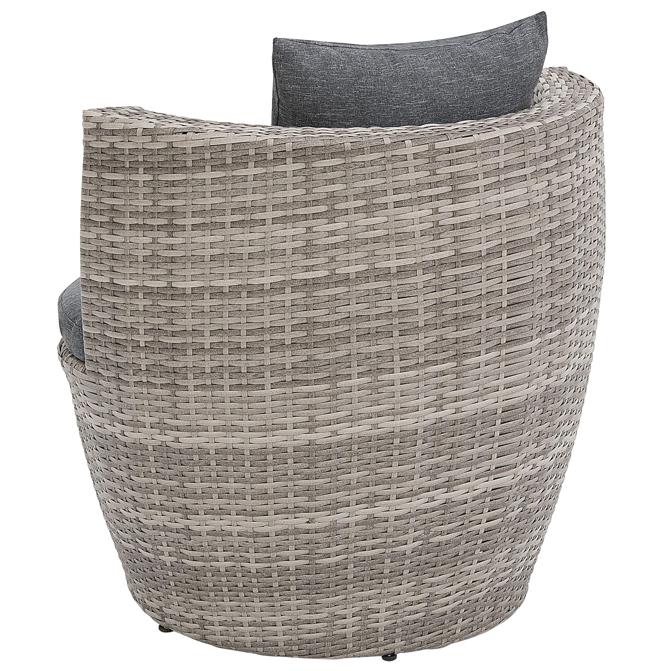 beliani-capri-bistro-set-grau-polyrattan-glastisch image 5