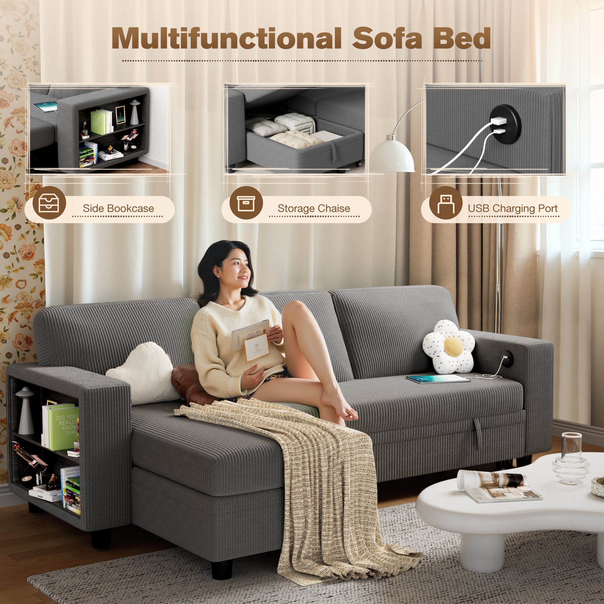 homall-sofa-schlafsofa-80-zoll-cord-beige-mit-usb image 5