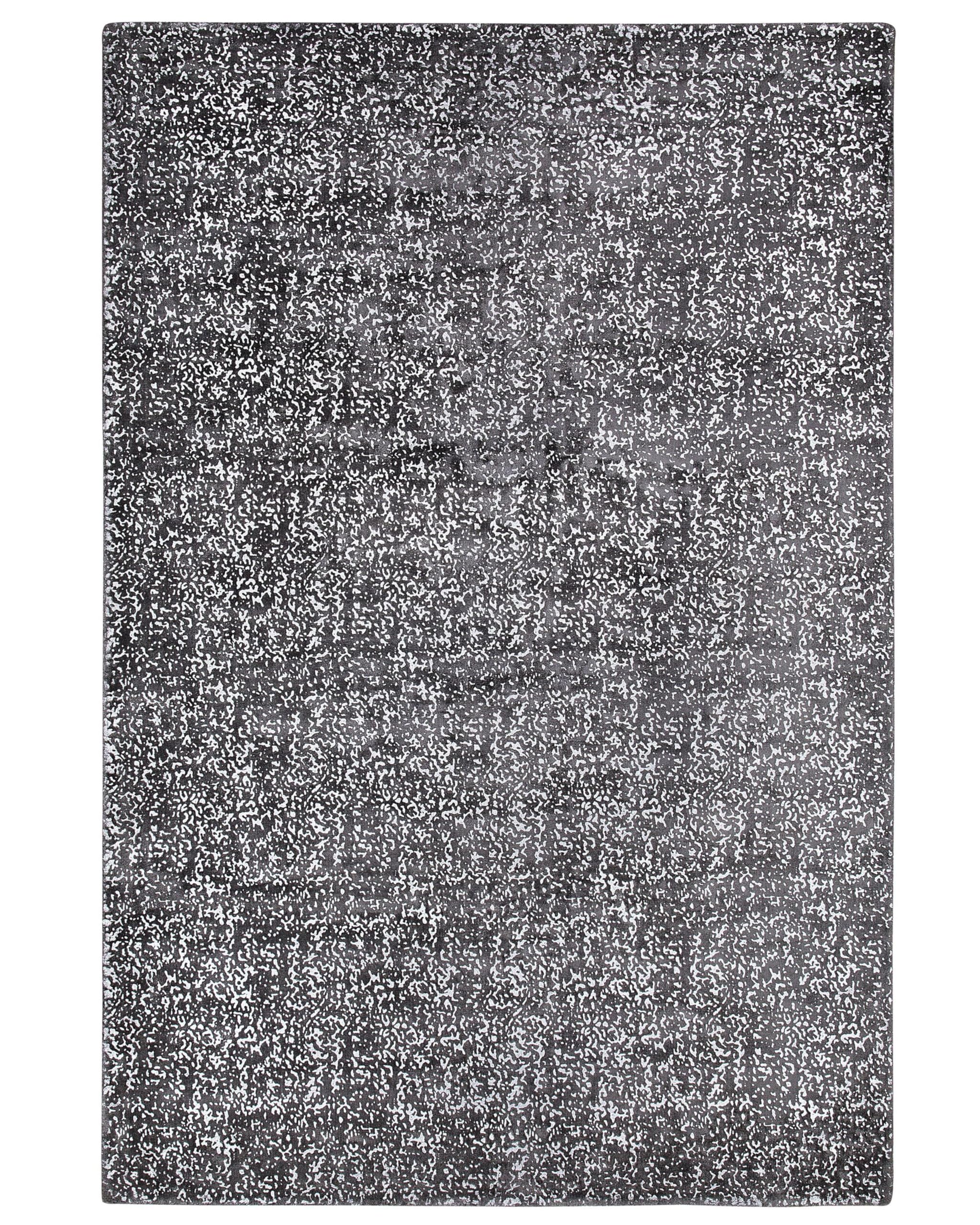 beliani-esel-teppich-140x200-dunkelgrau-kurzflor-silber image 1