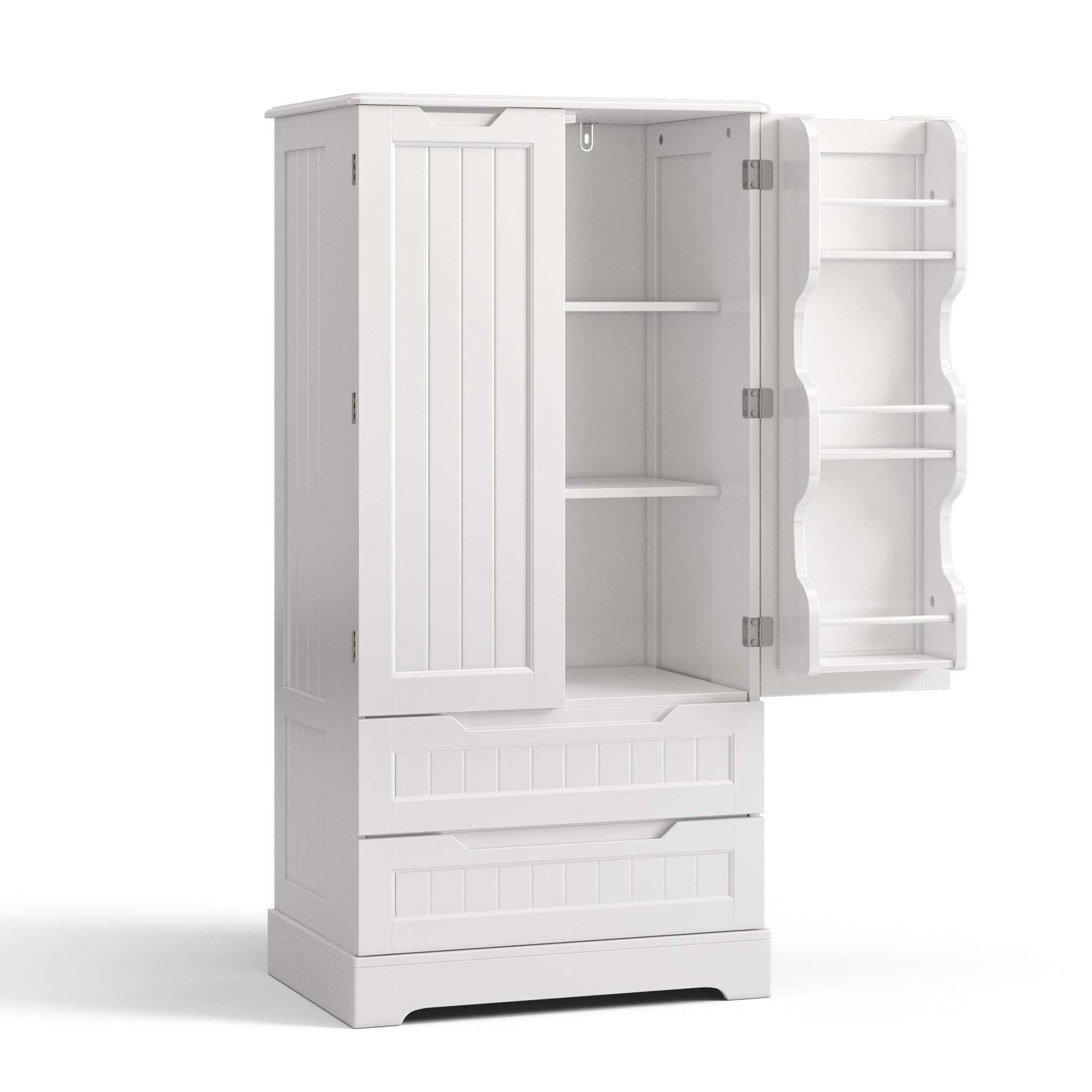 bealife-ap28-sideboard-wei-60x40x120-cm-2-schubladen image 1
