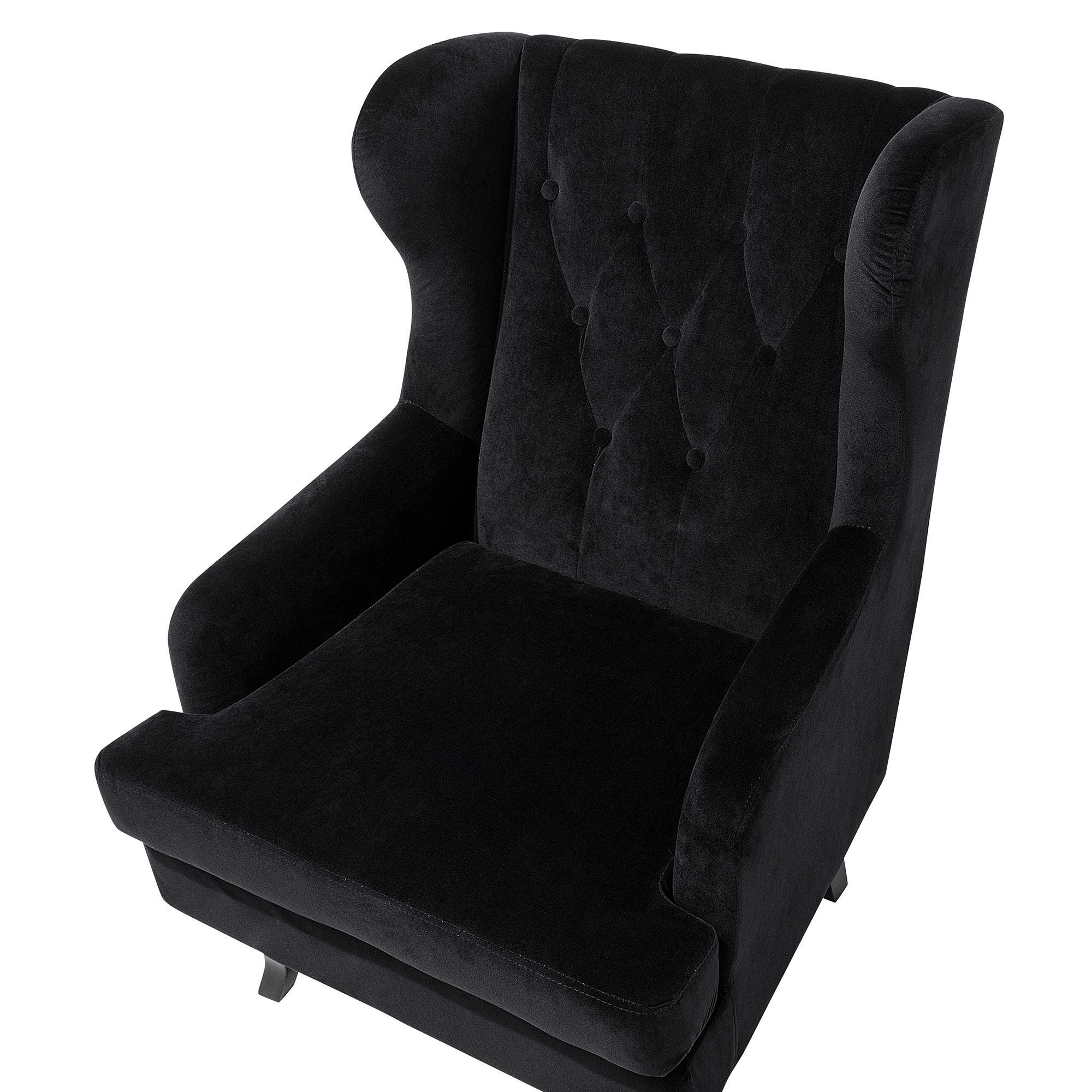 beliani-alta-ohrensessel-samt-schwarz-chesterfield image 7