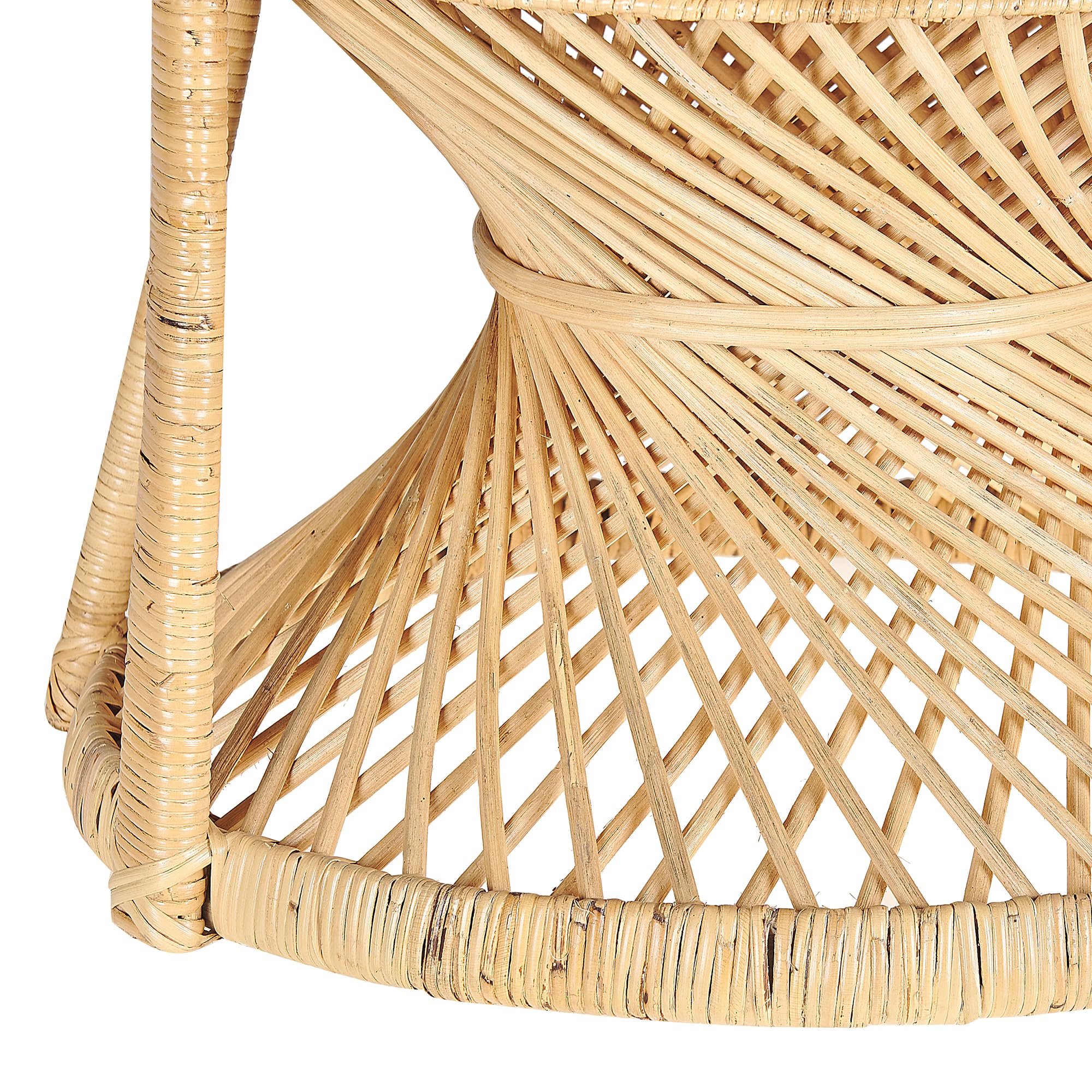beliani-emmanuelle-pfauensessel-rattan-beige-kissen image 8