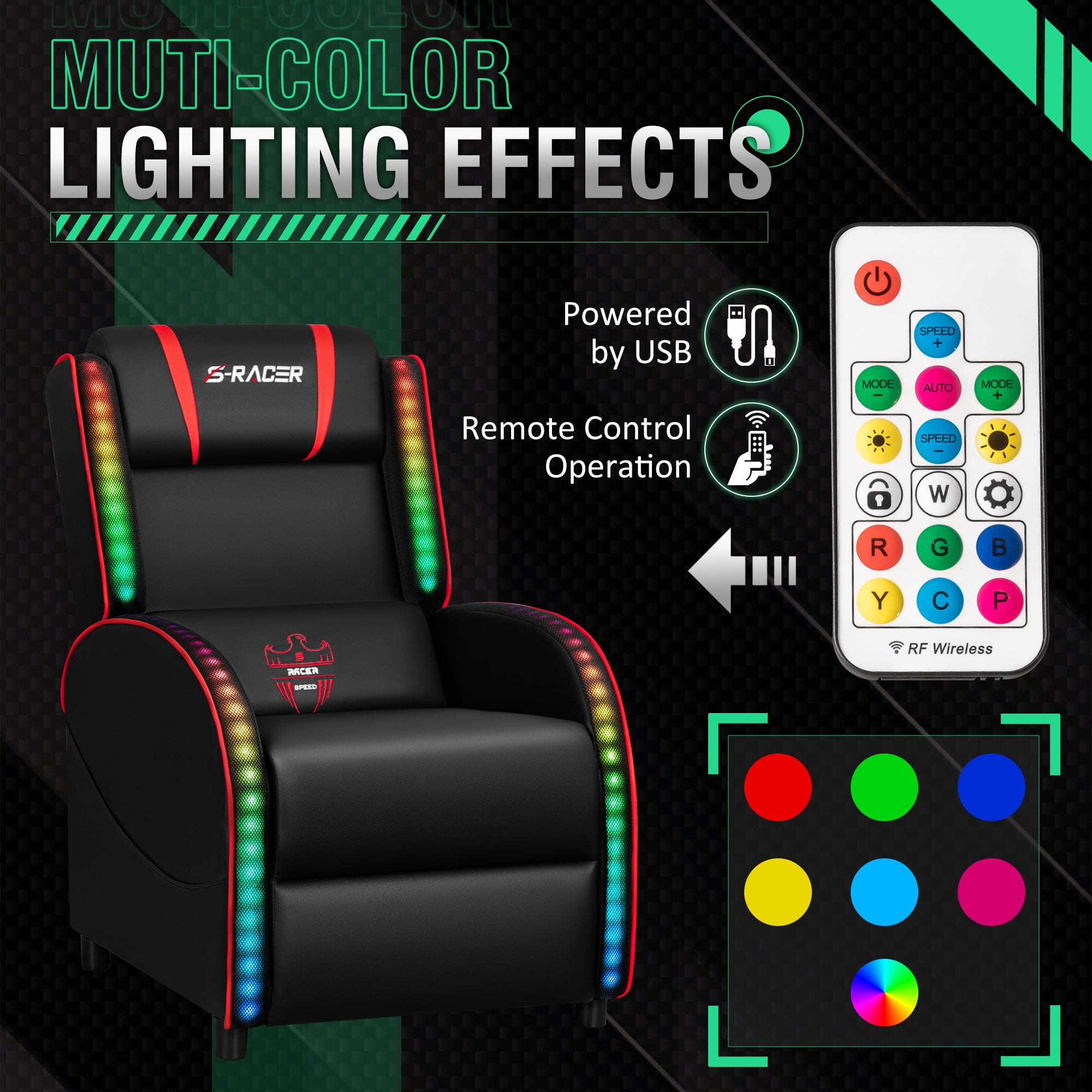 homall-gaming-recliner-gaming-sessel-grau-mit-led-massage image 4
