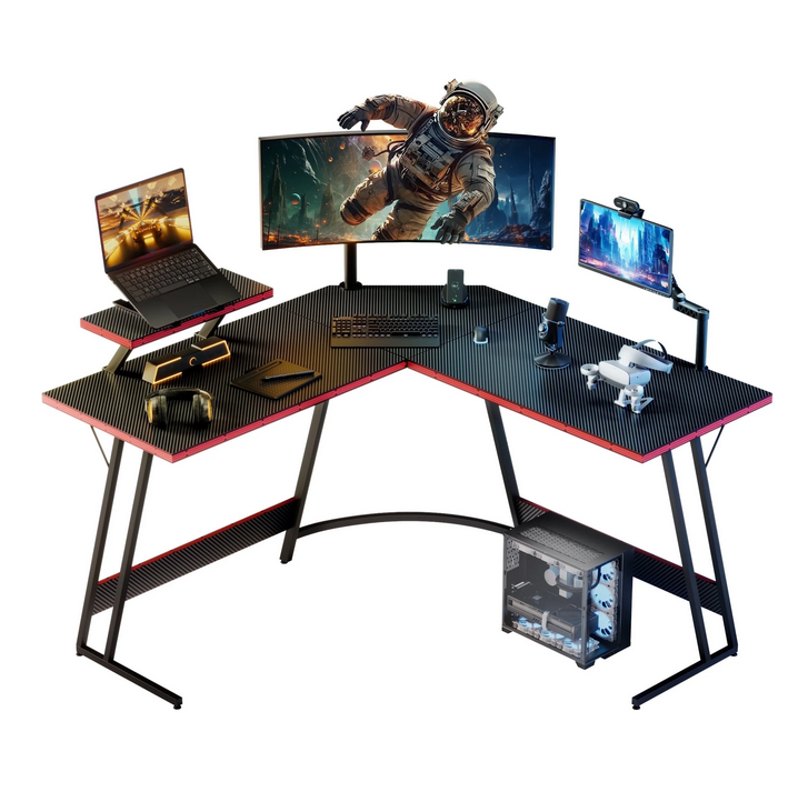 homall-gaming-desk-eckschreibtisch-schwarz-51-2-zoll-led image 4