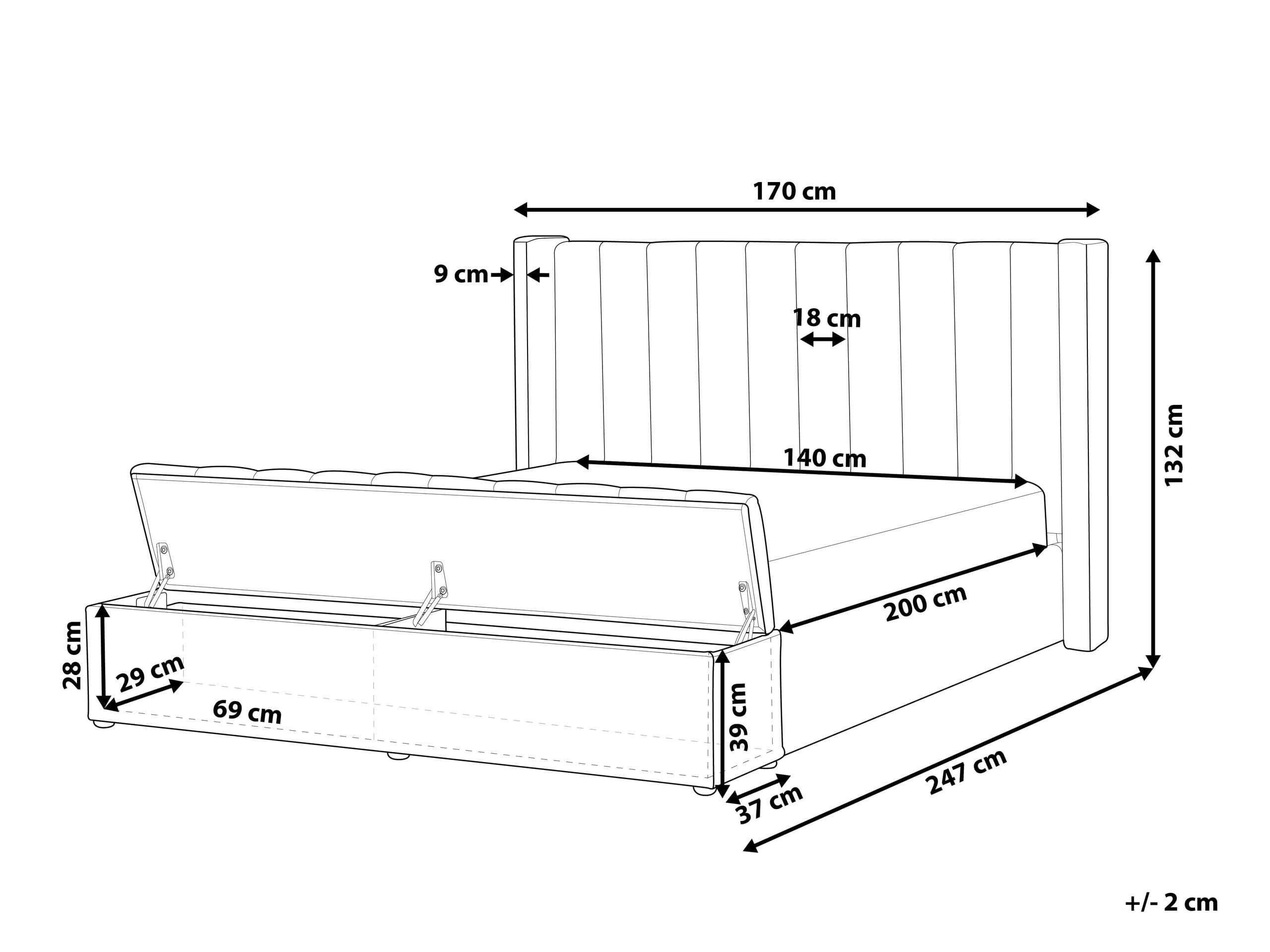 beliani-noyers-samtbett-140-x-200-rosa-mit-stauraum image 3