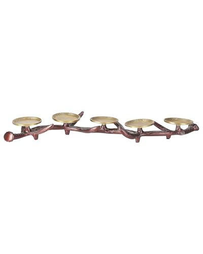 beliani-kerzenst-nder-braun-gold-5-flammig-aluminium-ast image 7