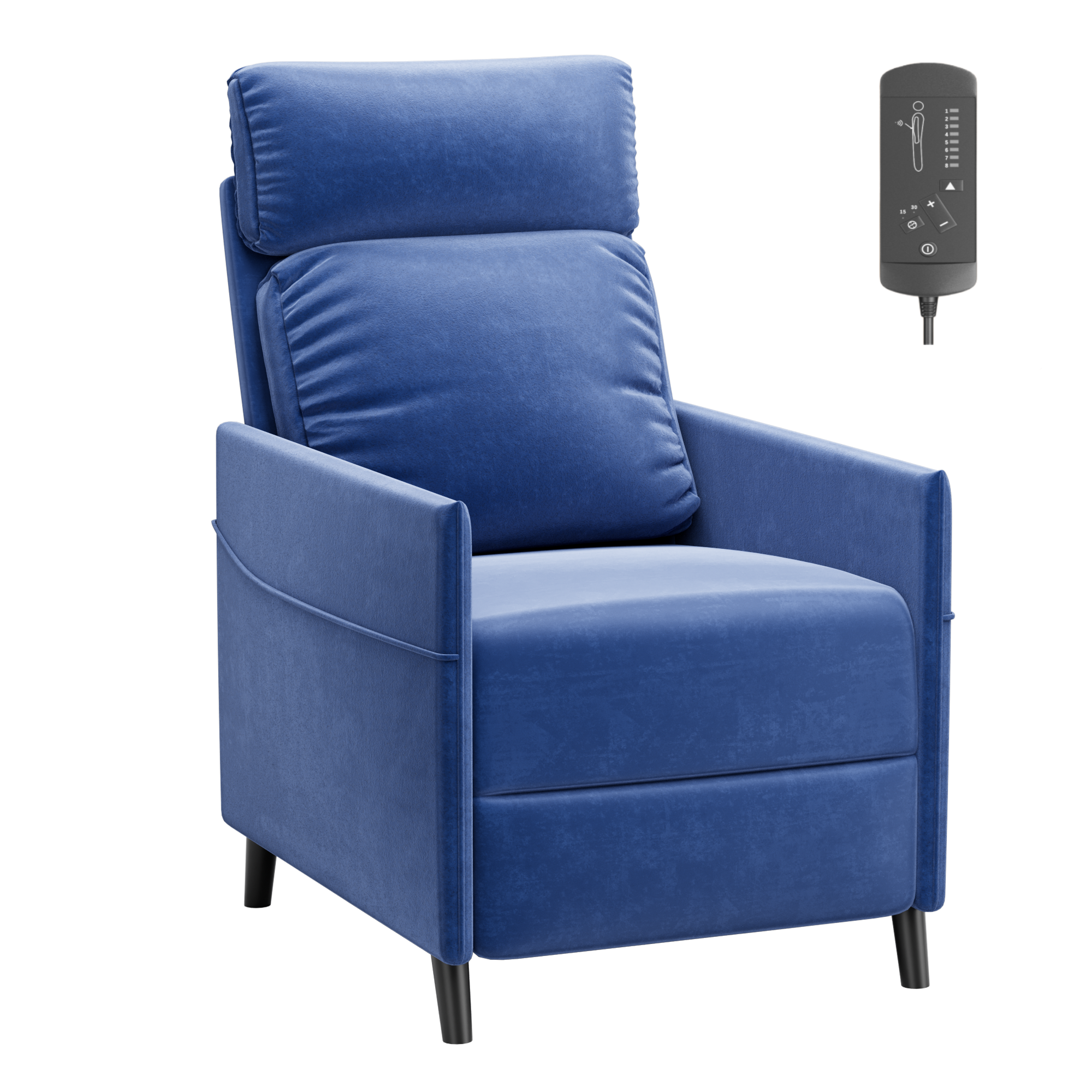 homall-recliner-chair-massage-relaxsessel-fernsehsessel-grau image 1