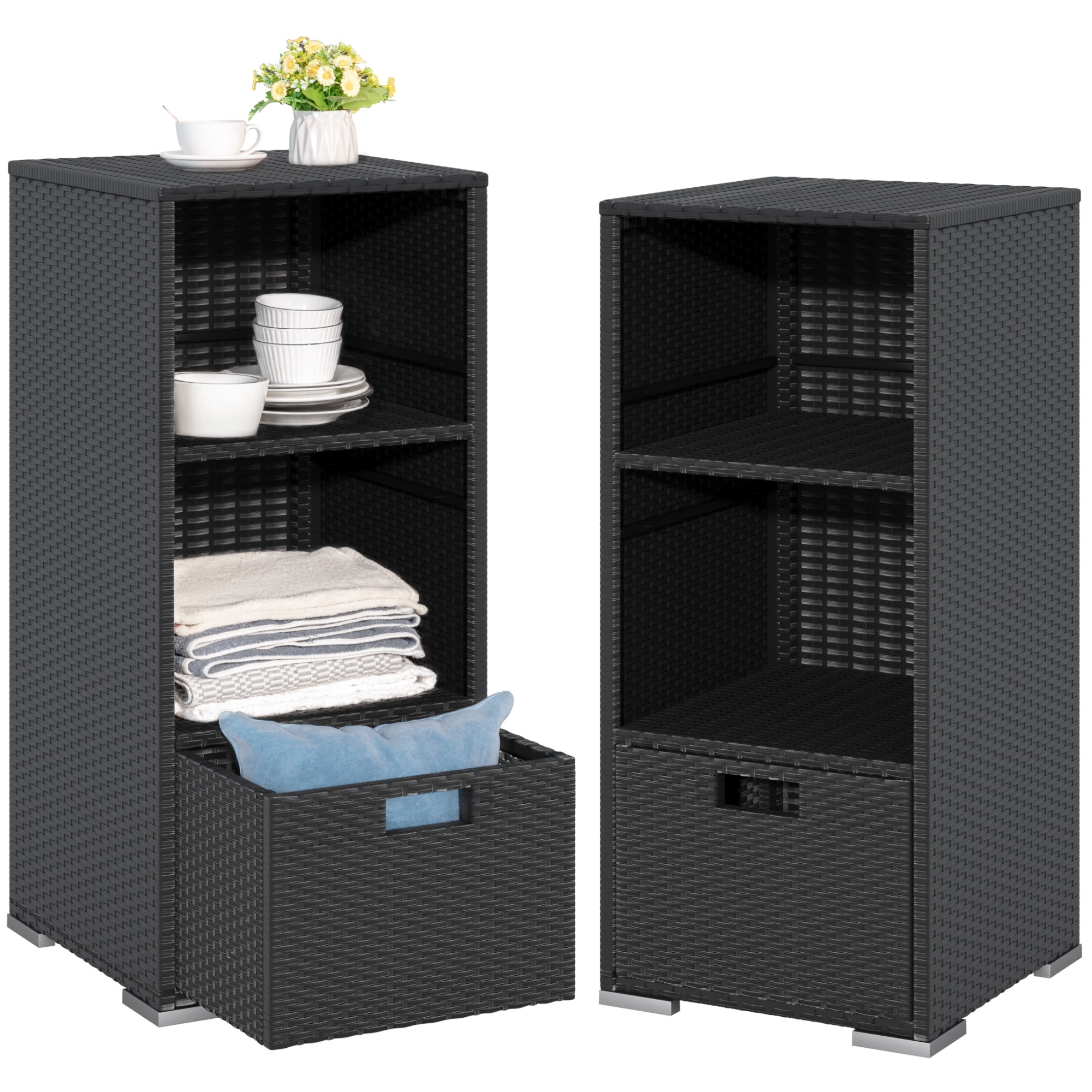 homall-patio-furniture-rattan-schrank-schwarz-1-st-ck image 1