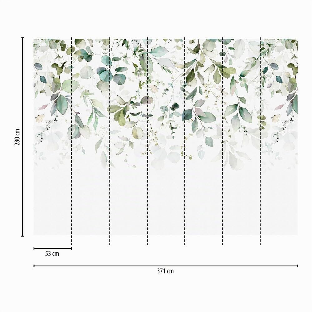a-s-cr-ation-fototapete-blumen-gr-n-blau-wei-3-71x2-80-m image 3