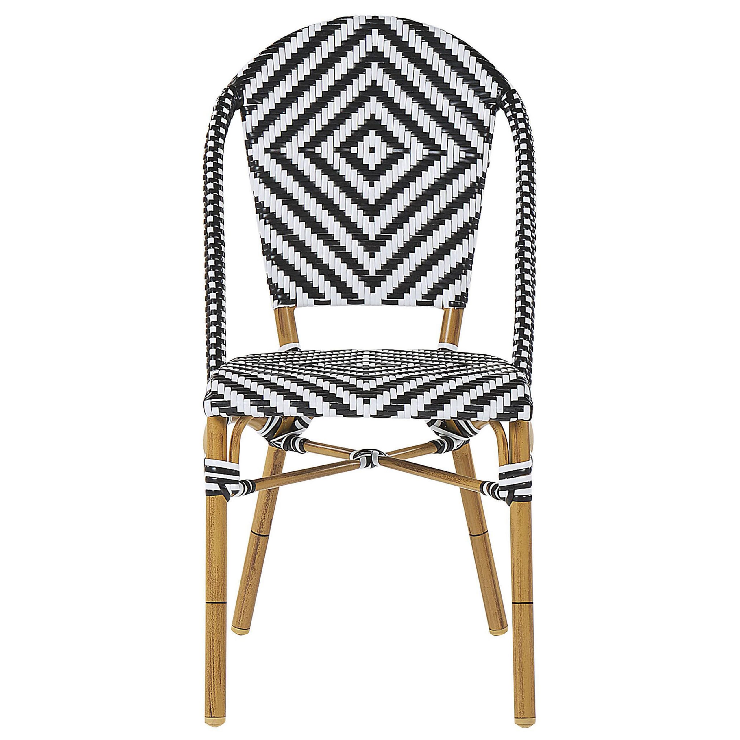 beliani-rifreddo-gartenset-rattan-schwarz-weiss-4-sitzer image 4