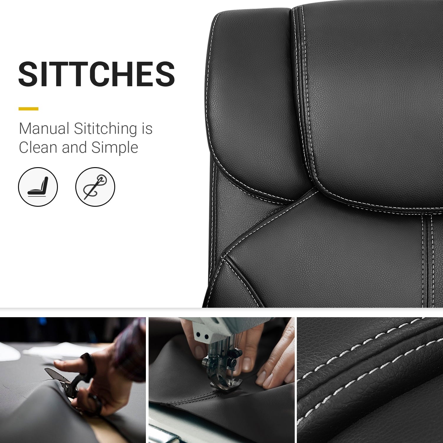 homall-office-leather-chair-b-rostuhl-schwarz-mit-armlehnen image 4