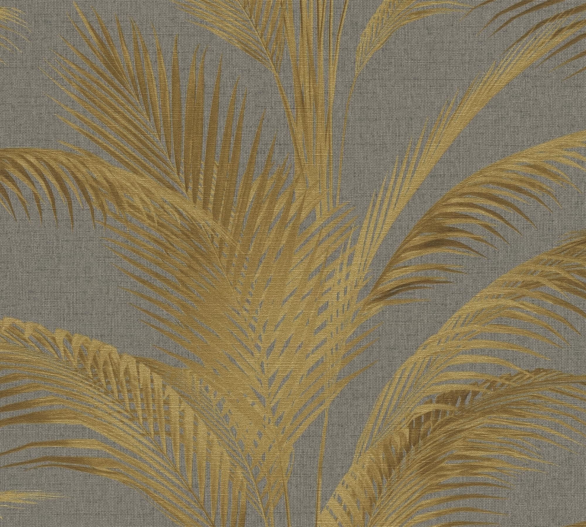 a-s-cr-ation-livingwalls-vliestapete-palmen-grau-gold image 2