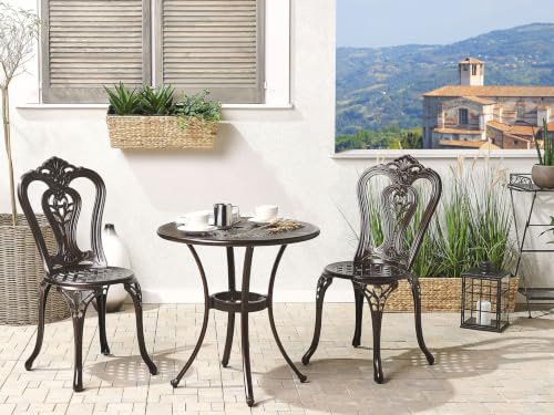 beliani-bovino-gartentisch-alu-65-cm-dunkelbraun-rund-retro image 8