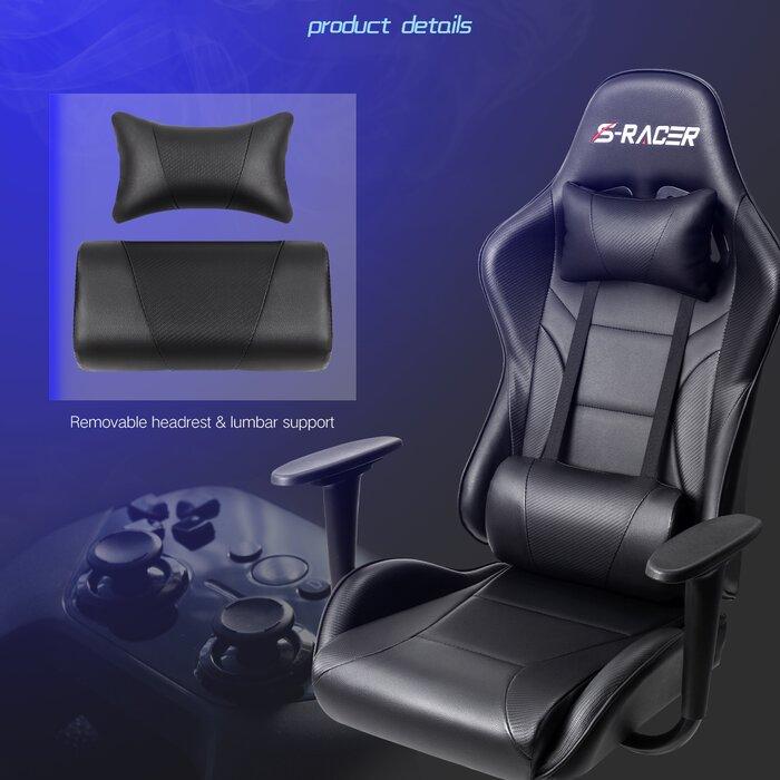 homall-gaming-chair-stuhl-schwarz-pu-leder-h-henverstellbar image 5