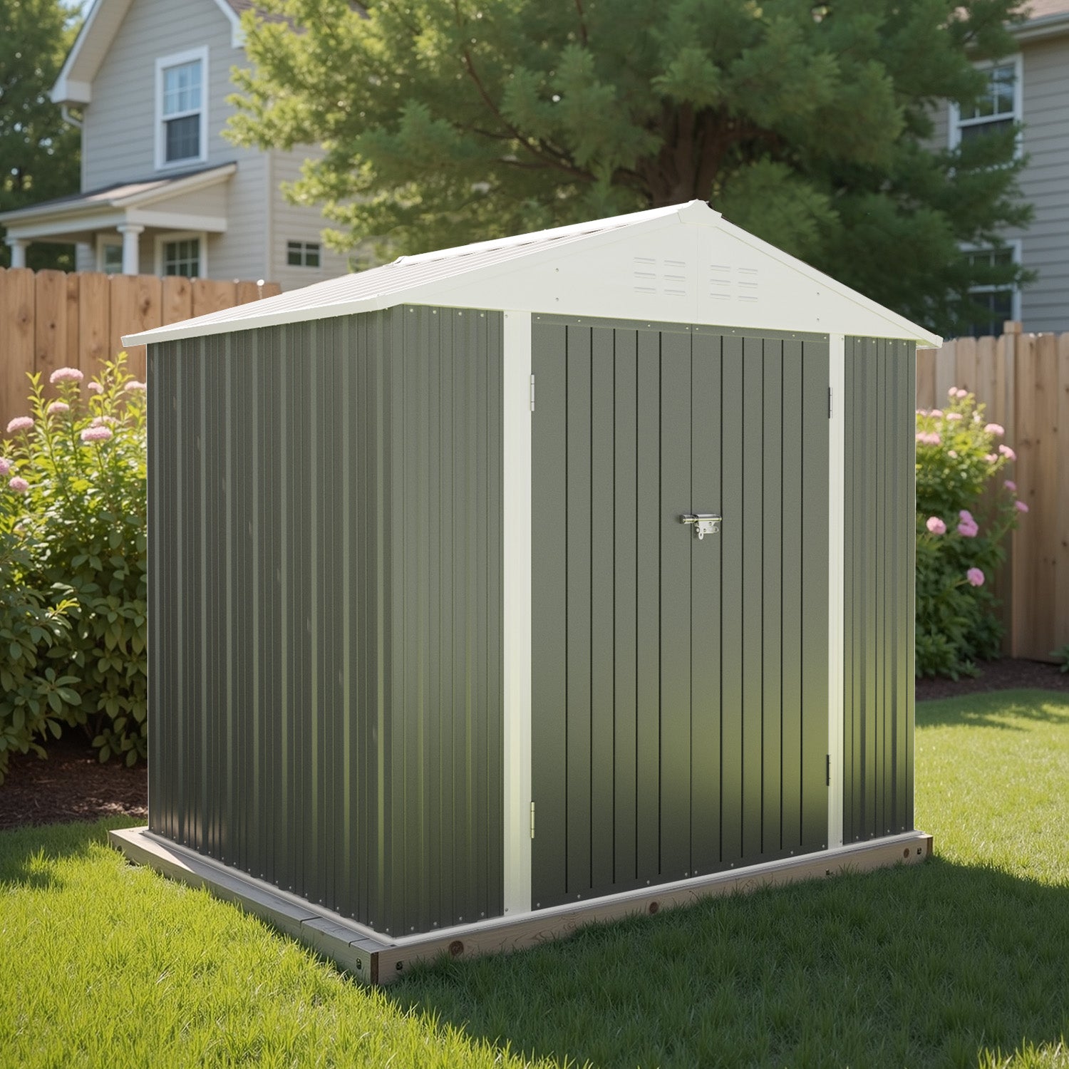 homall-ger-tehaus-metall-grau-8x6-fu-garten image 2
