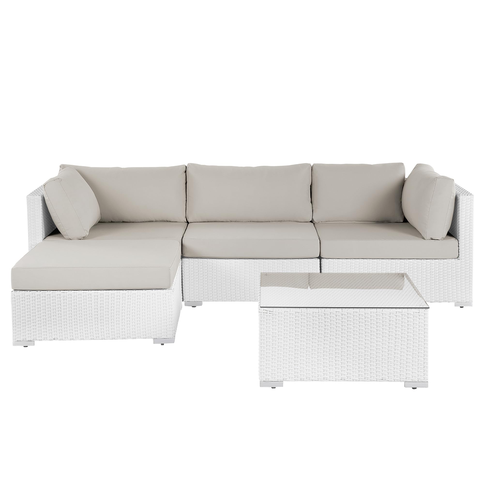 beliani-sano-ii-lounge-set-rattan-wei-sandbeige-links-4-teilig image 4