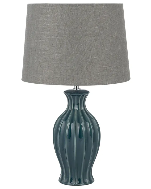 beliani-samina-tischlampe-keramik-dunkelgr-n-taupe-59cm image 1