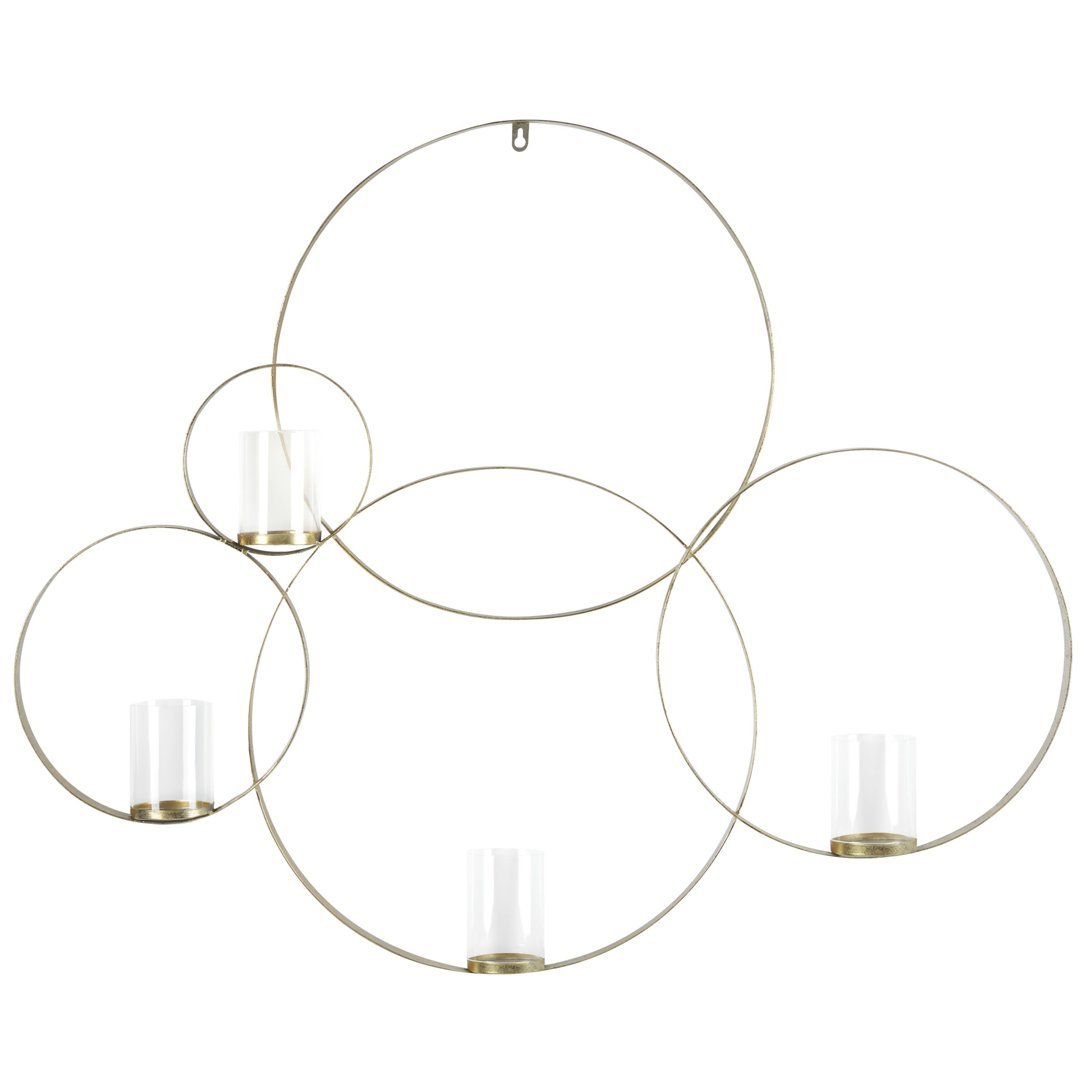 beliani-buru-wandkerzenhalter-gold-4-flammig-metall-glas image 1