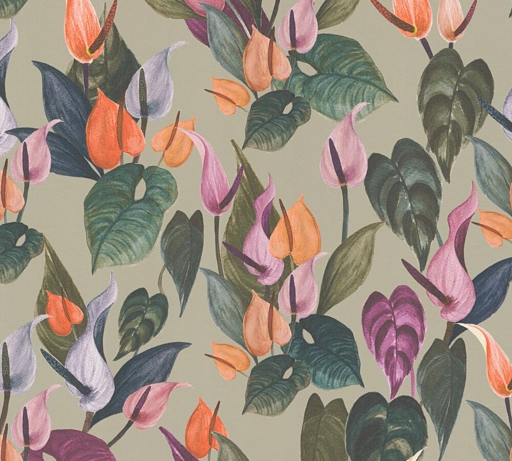 a-s-cr-ation-livingwalls-782102-vliestapete-floral-grau-gr-n image 3