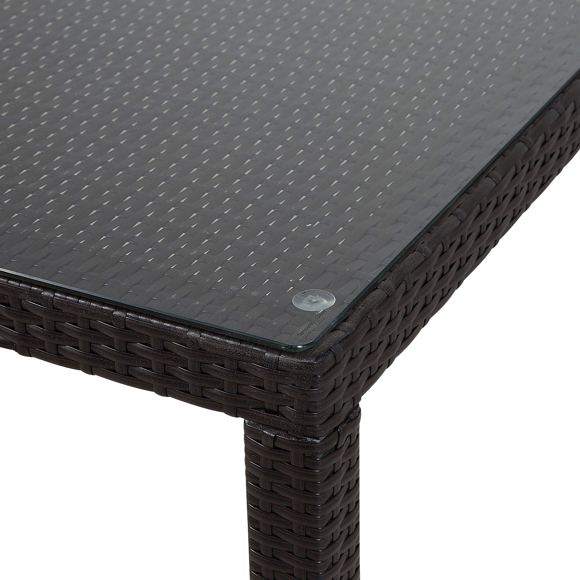beliani-italy-gartentisch-220-cm-dunkelbraun-rattan image 6