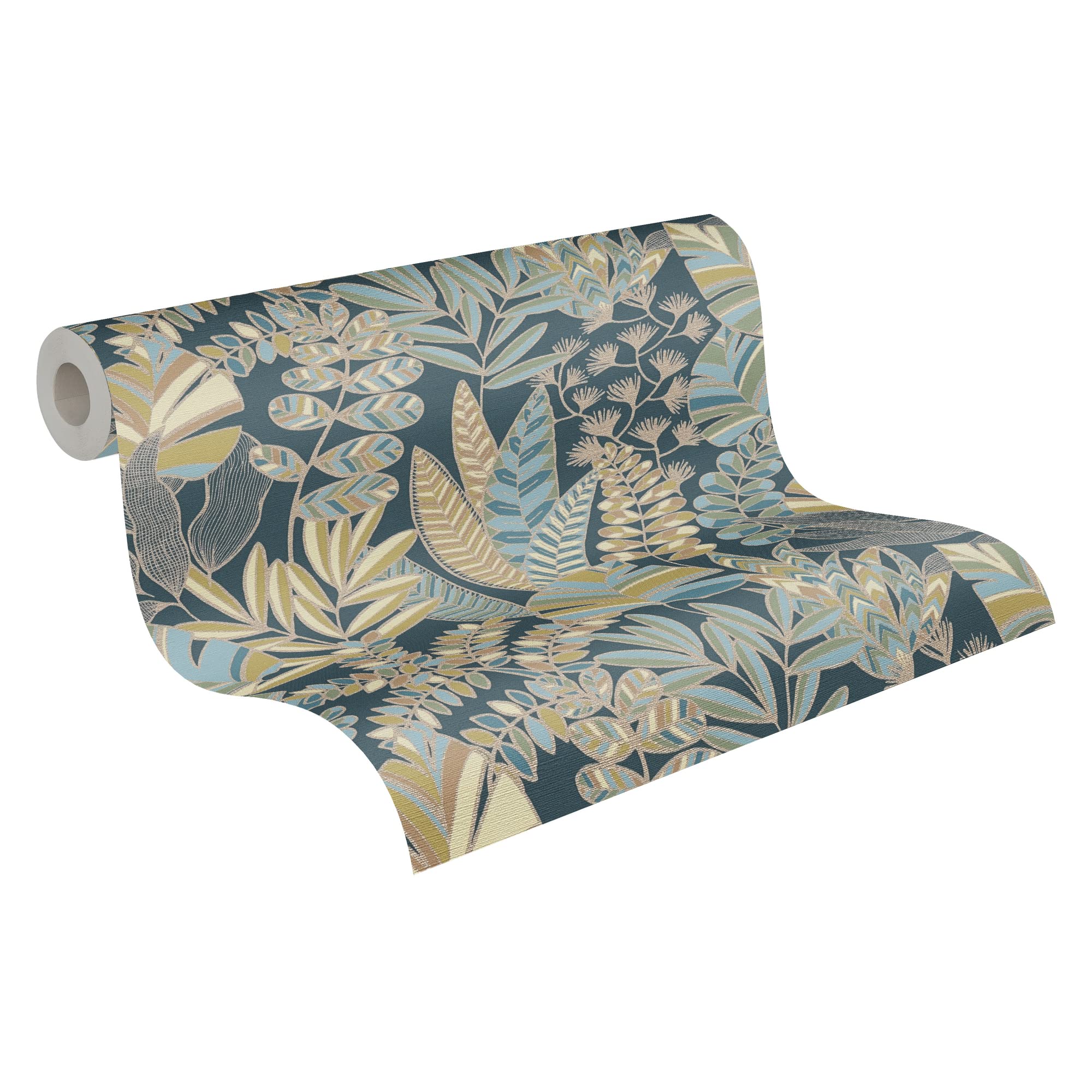 a-s-cr-ation-antigua-vliestapete-floral-blau-gold-10-05m image 6