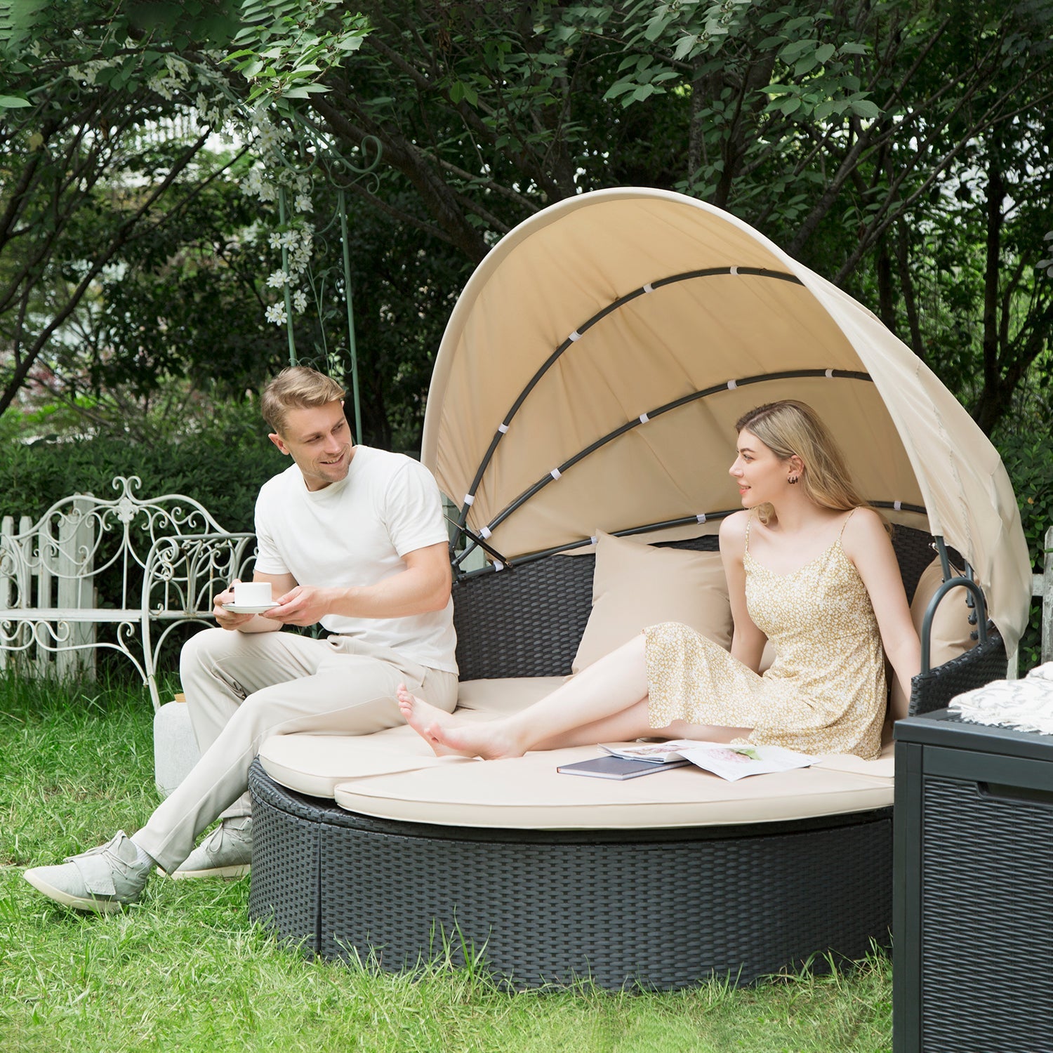 homall-daybed-sonneninsel-rattan-rund-mit-baldachin-garten image 5