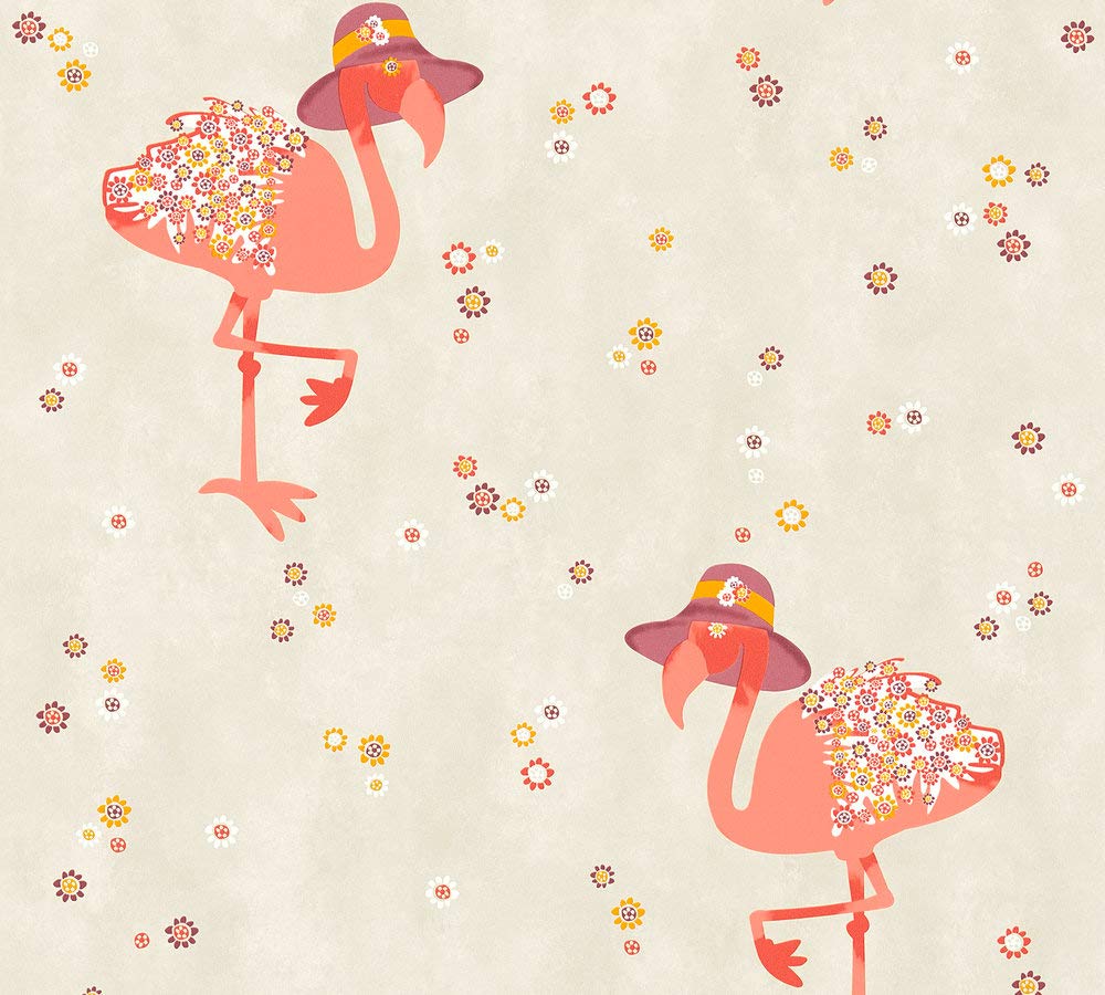 a-s-cr-ation-cozz-vliestapete-362912-flamingos-grau-beige image 2
